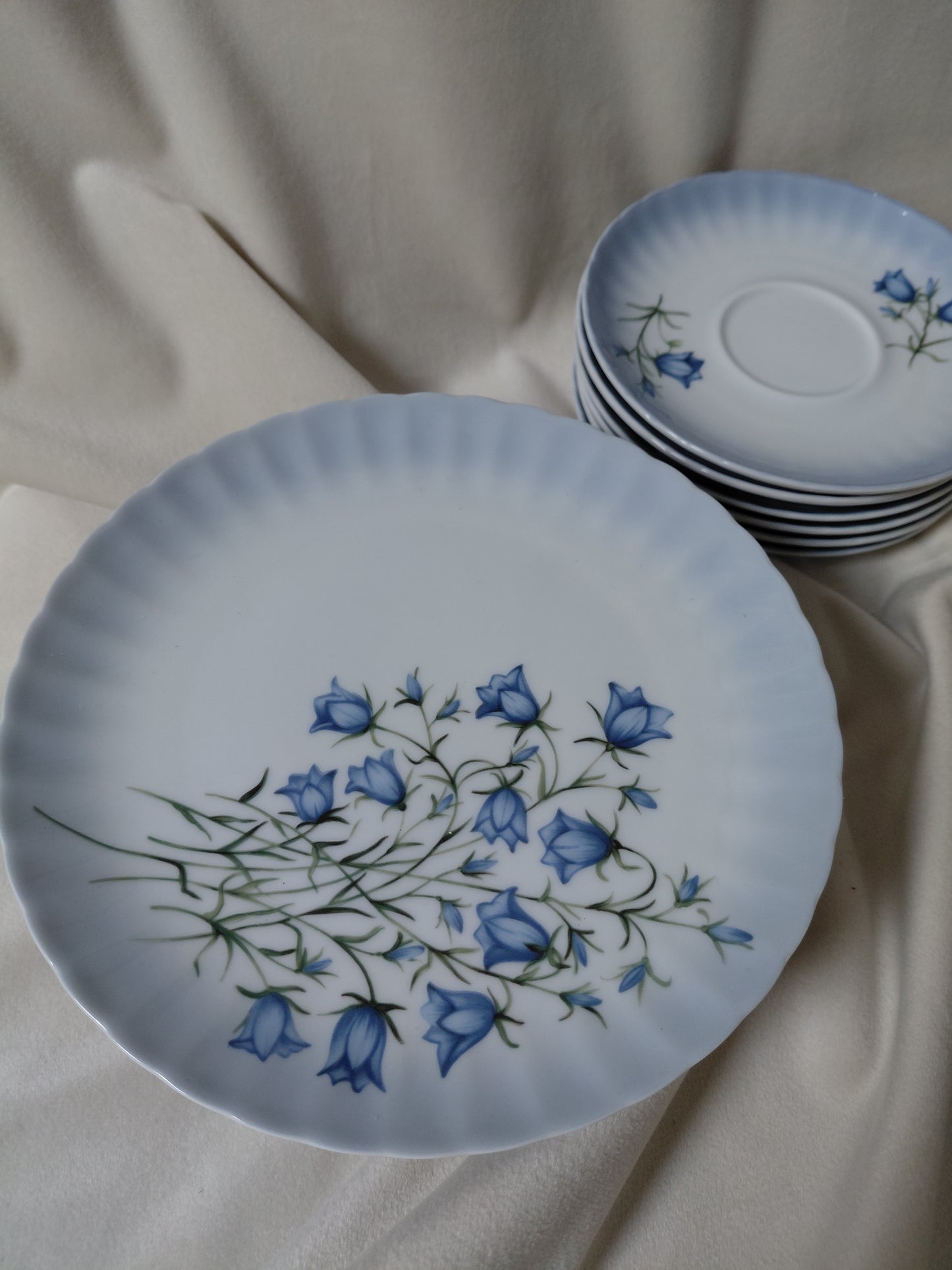 Vintage blóma bollastell fyrir 6 manns Flores Caerulei  (1980s), Svaneholm