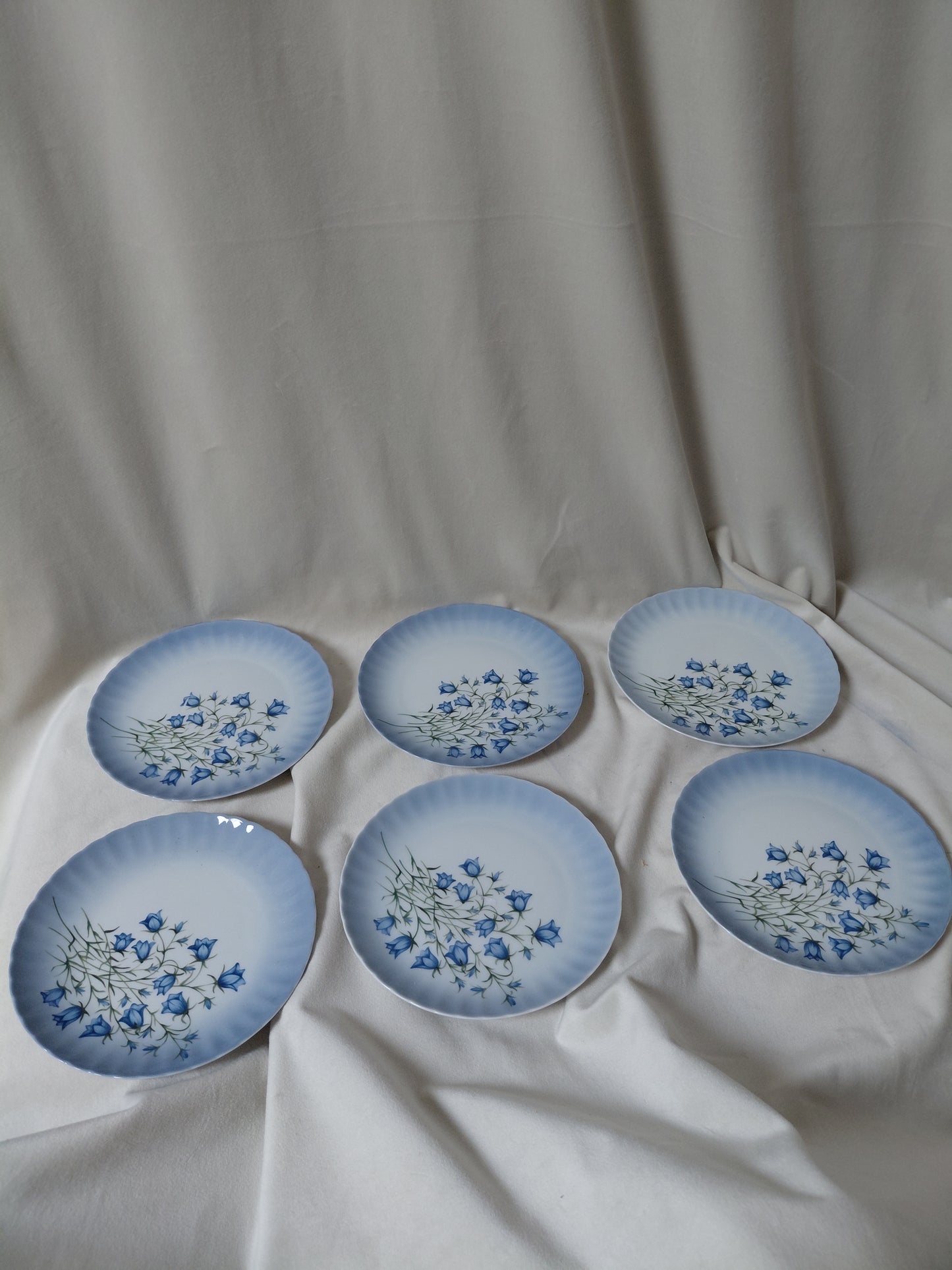 Vintage blóma bollastell fyrir 6 manns Flores Caerulei  (1980s), Svaneholm