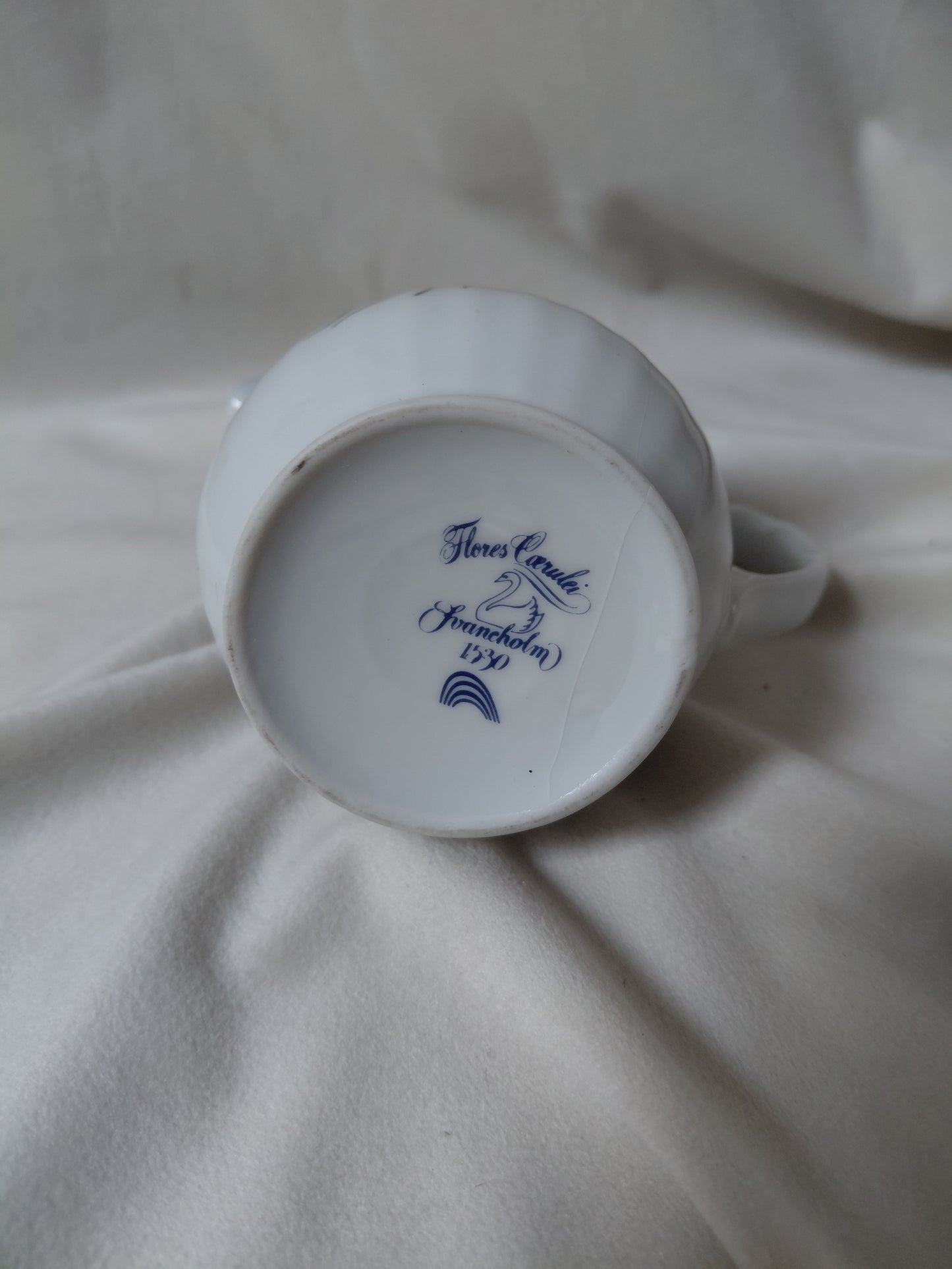 Vintage blóma rjóma kannaa #1530 Flores Caerulei (1980s), Svaneholm