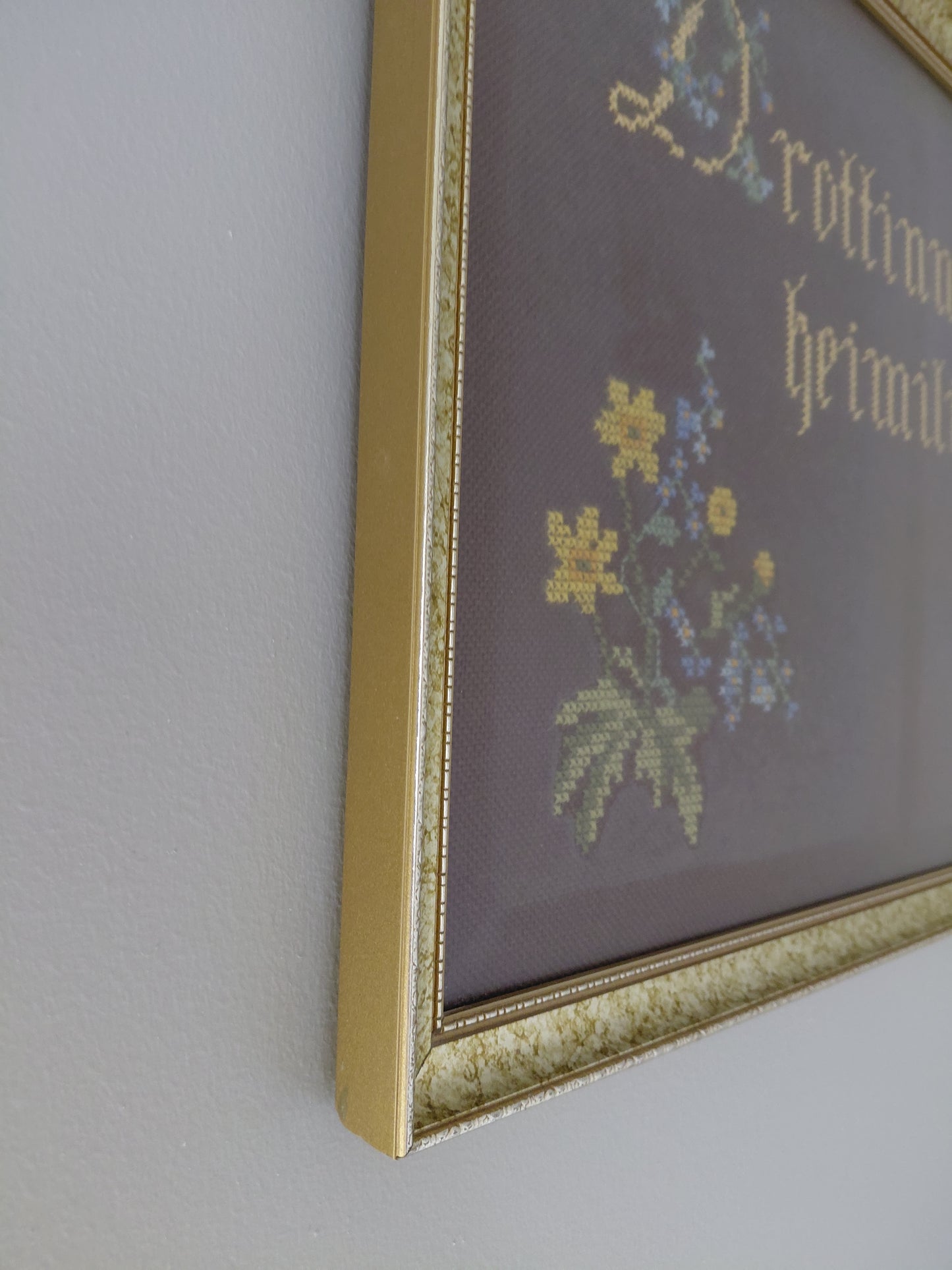 Handsaumuð mynd Drottinn blessi heimilið