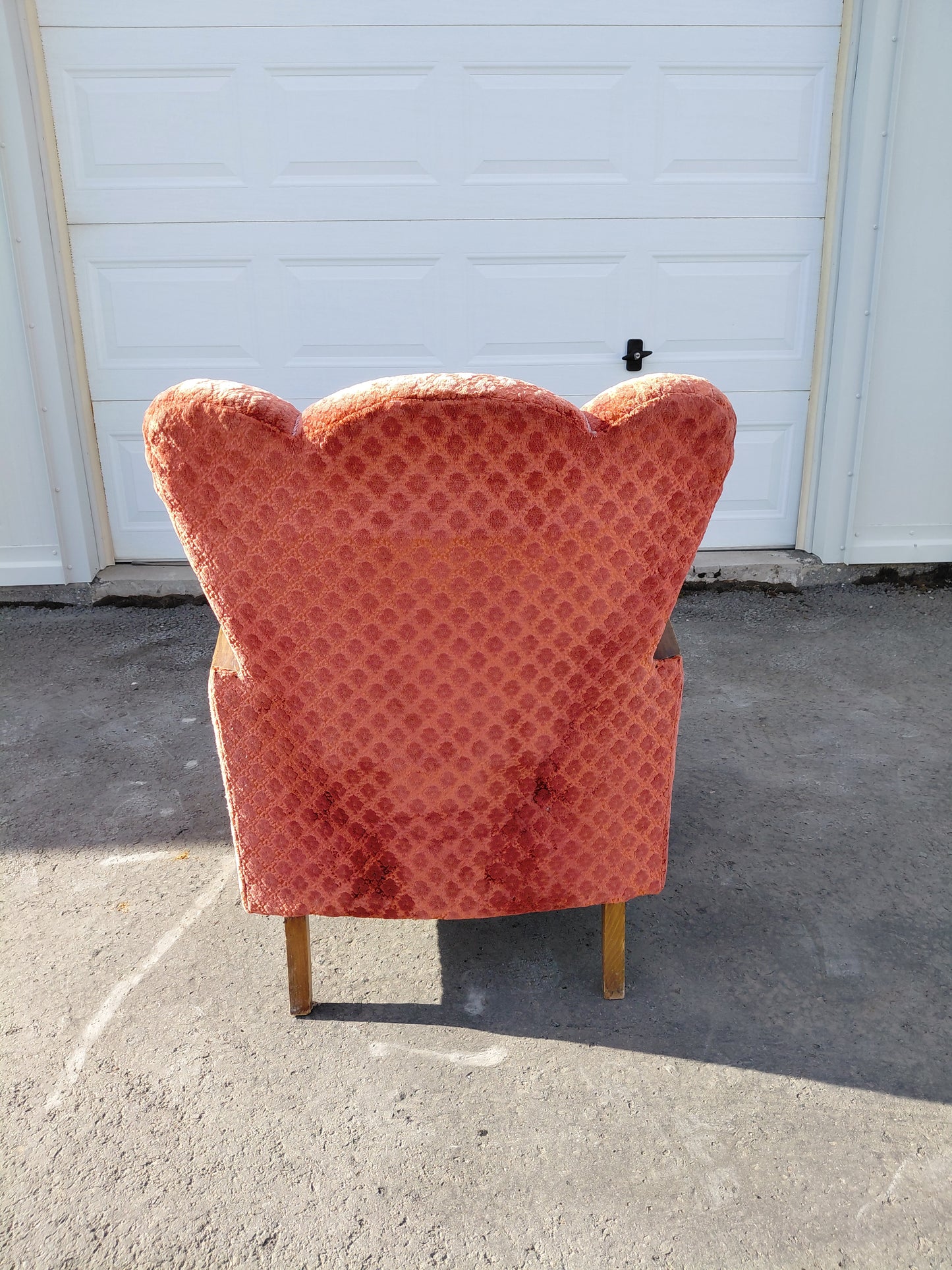 Vintage bleikur sófi art deco stíll (1940s), Dönsk hönnun