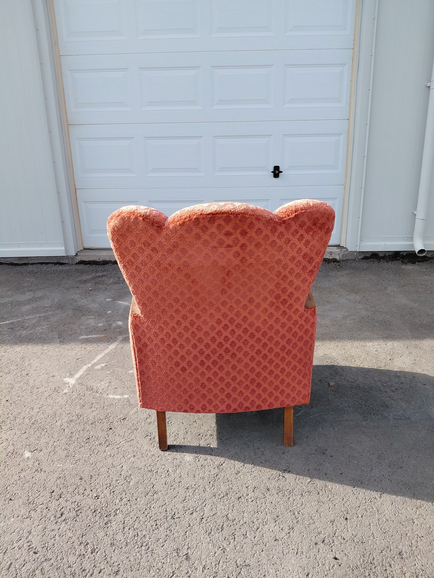Vintage bleikur sófi art deco stíll (1940s), Dönsk hönnun