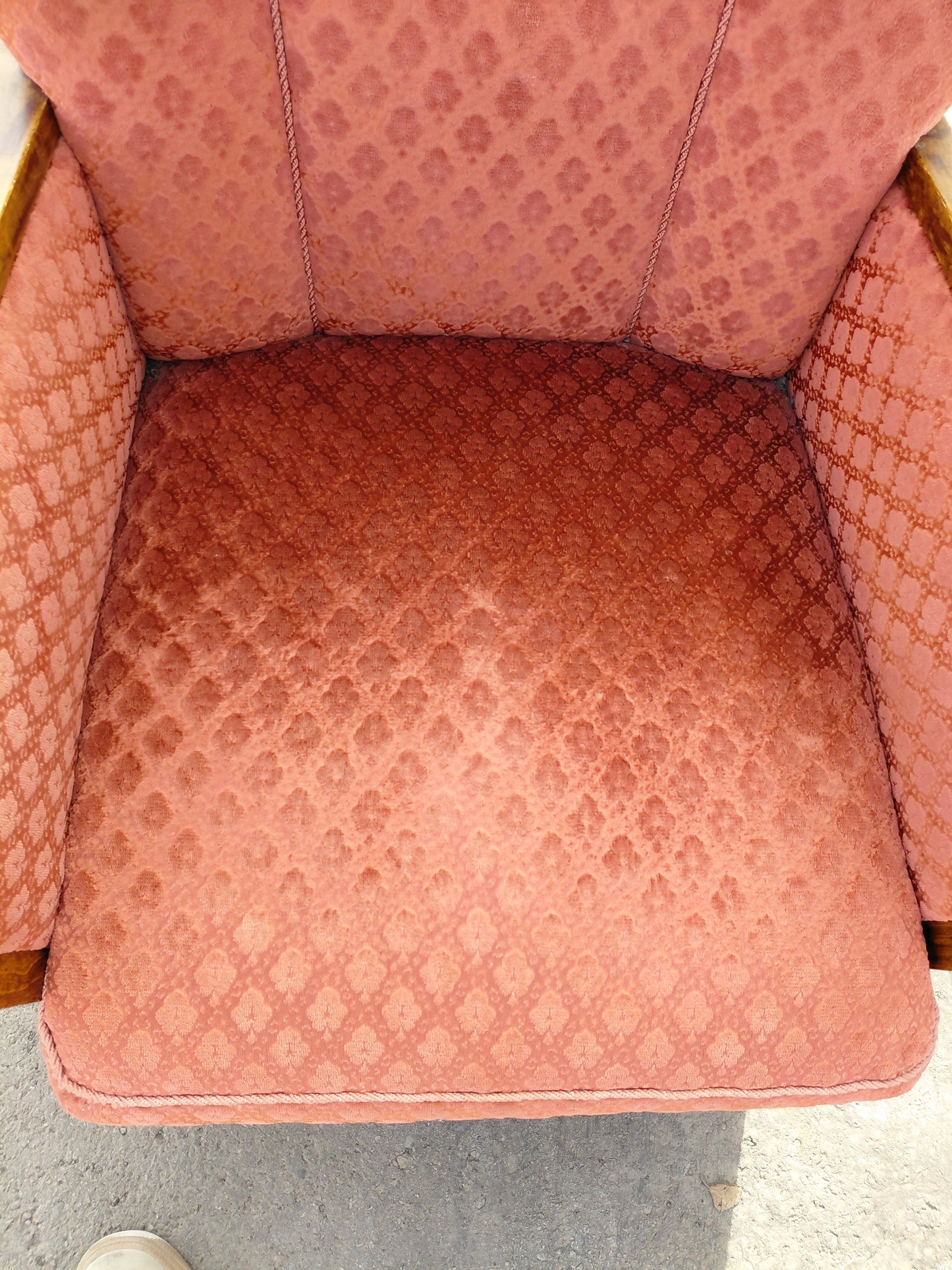 Vintage bleikur sófi art deco stíll (1940s), Dönsk hönnun