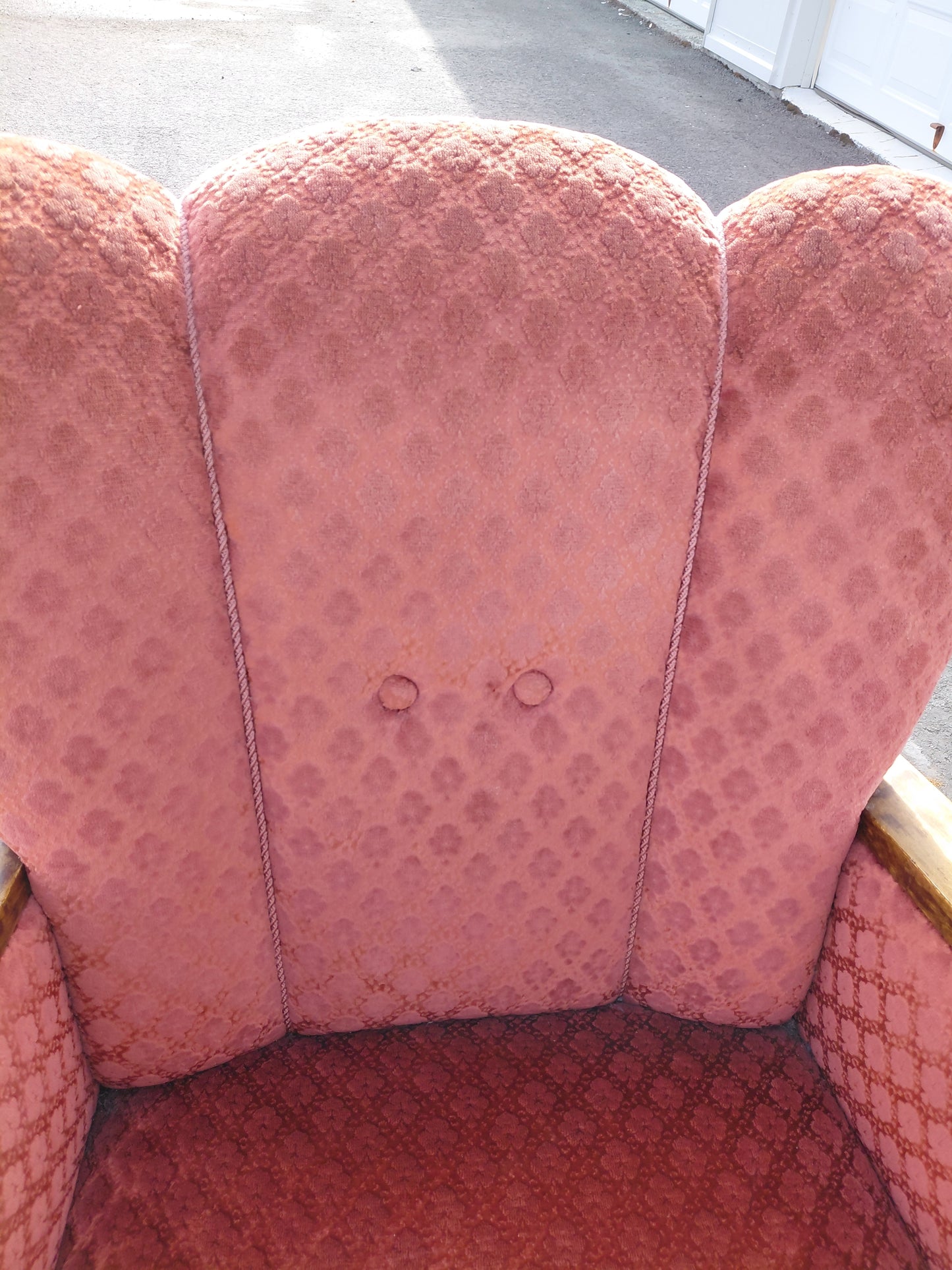 Vintage bleikur sófi art deco stíll (1940s), Dönsk hönnun