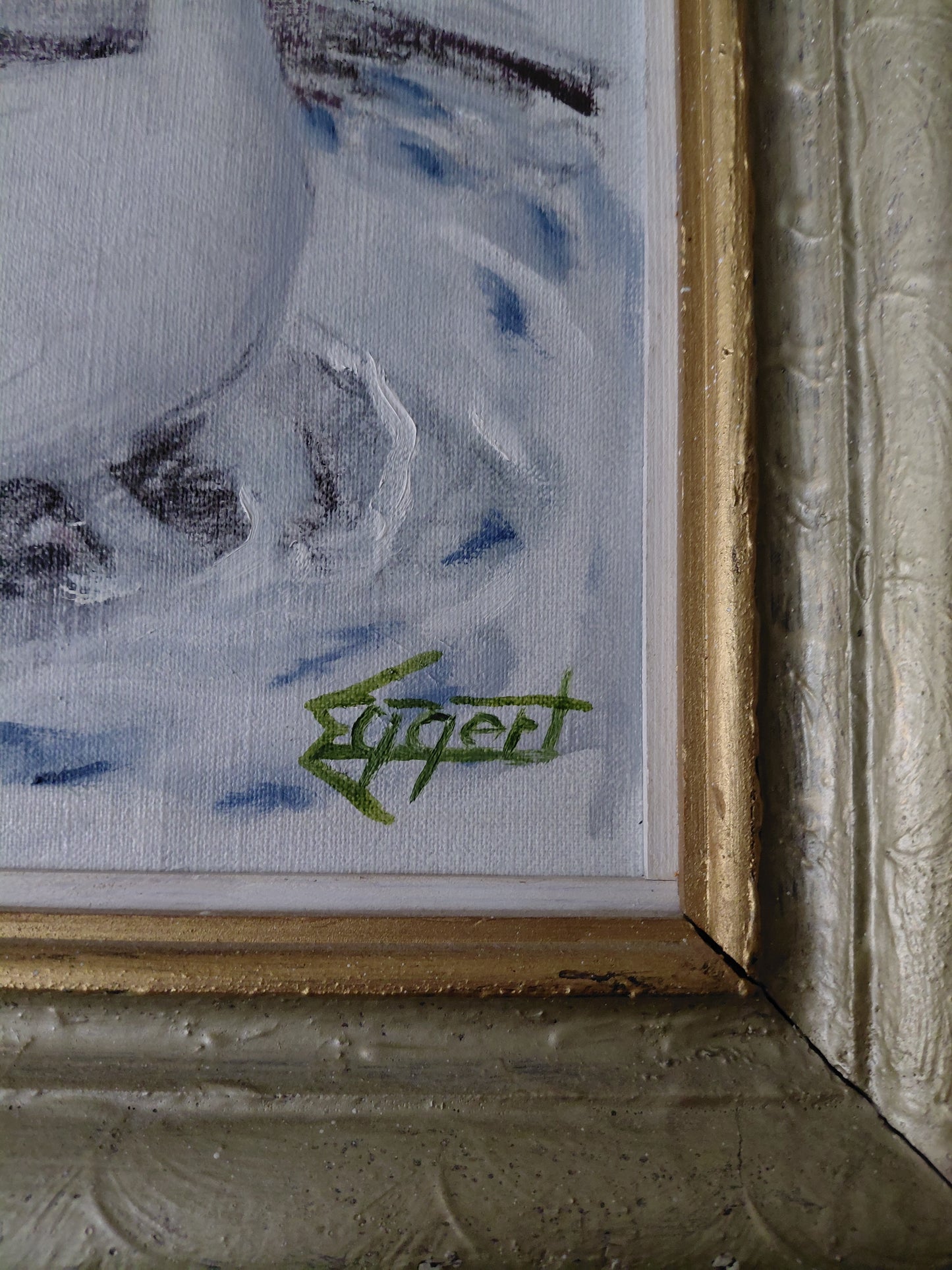 Málverk "Rjúpur" (47x52 cm), Eggert Guðmundsson