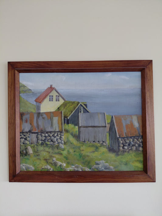 Olíumálverk af "Skarvanes, Færeyjum", KH89
