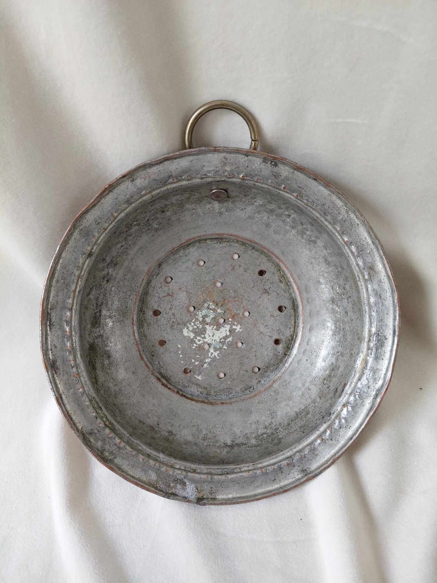 Vintage lítið kopar sigti (1880-1910)