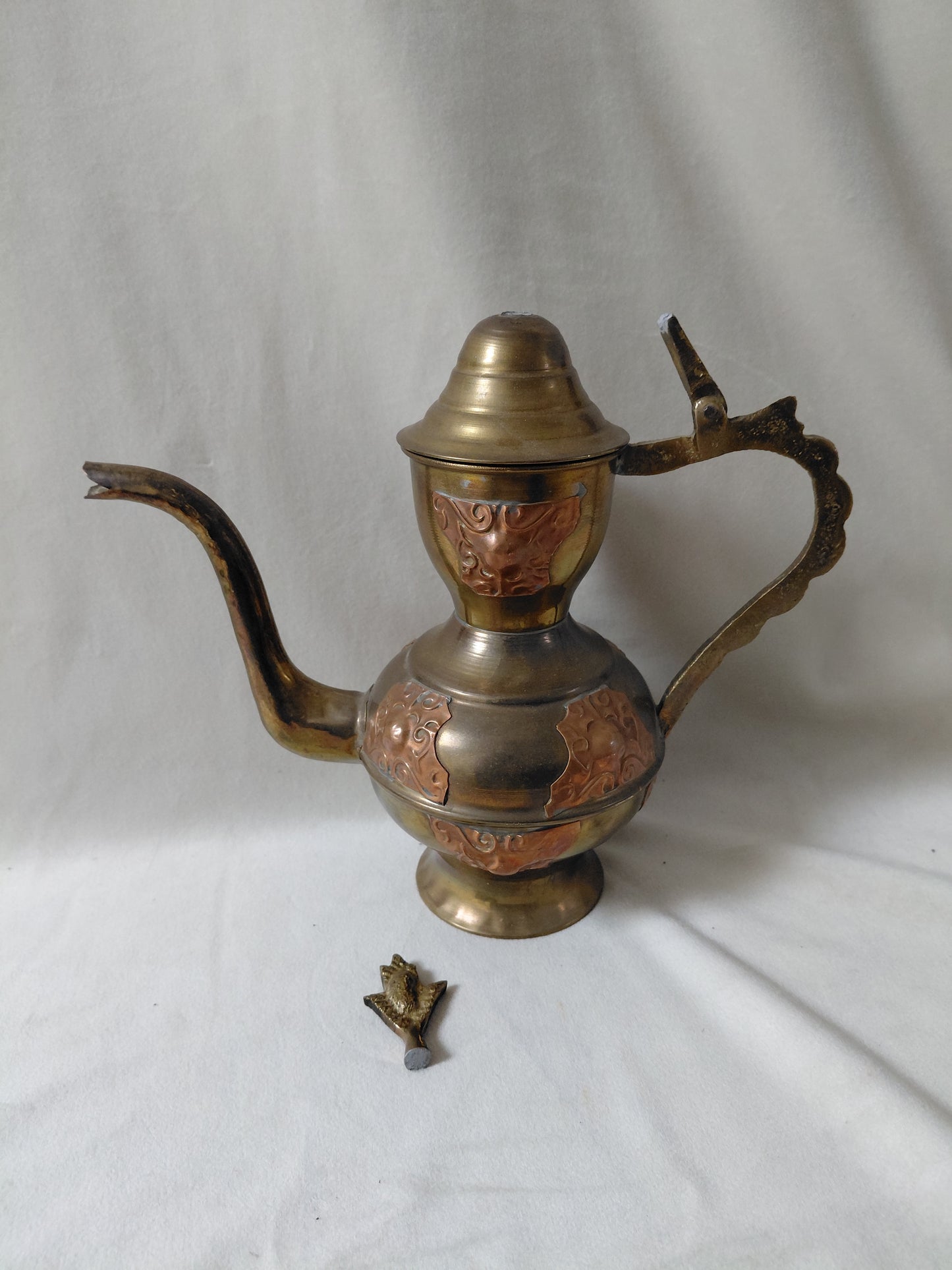 Vintage kopar/brass teketill (1940-1970)