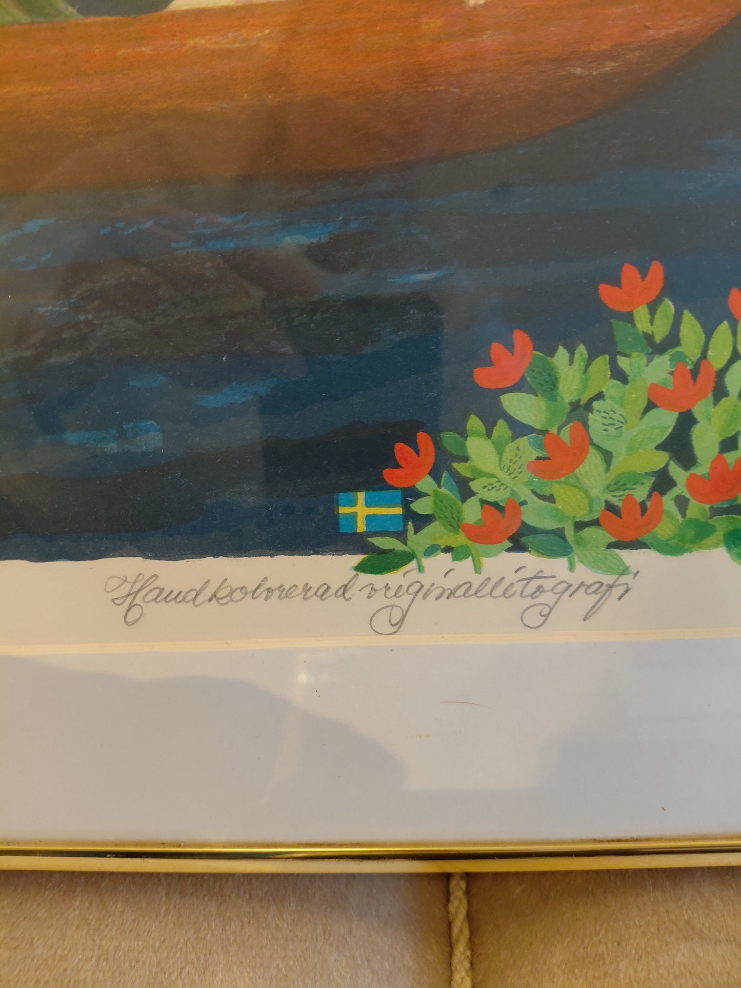 Handmáluð litographie "Roddturen" (2/390), Marion Belin (1933-2022)