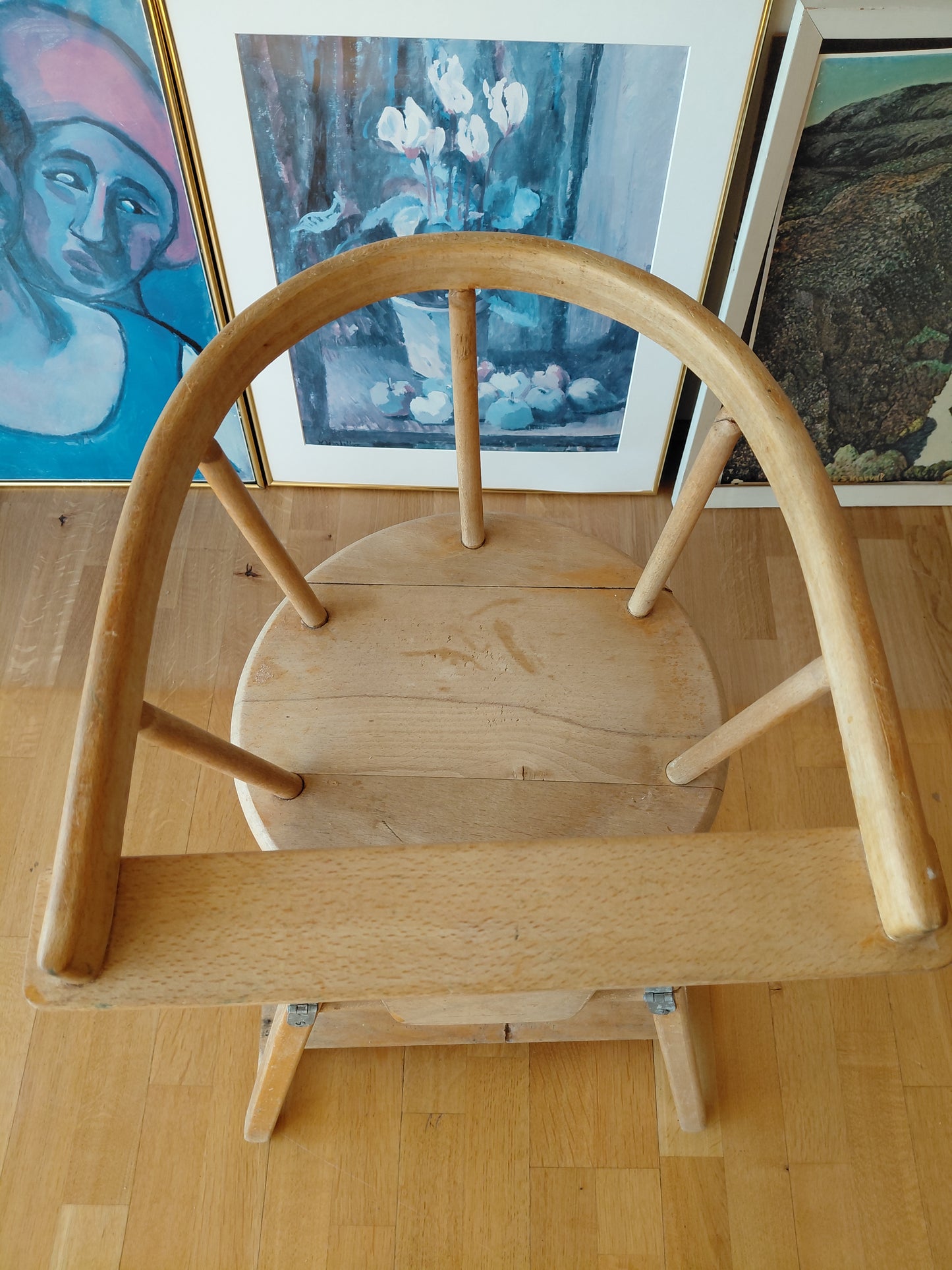Vintage umbreytanlegur barnastóll (1950-1960)