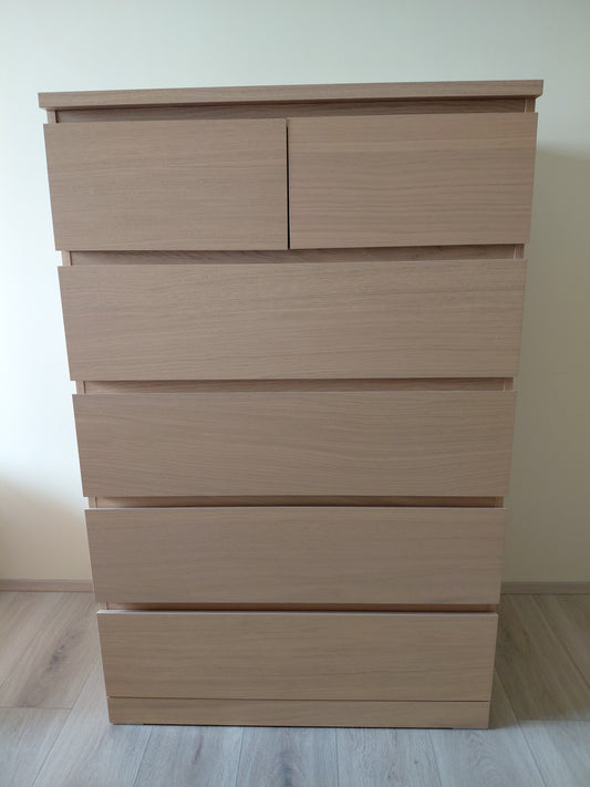 Kommóða Malm 6 skúffur, Ikea