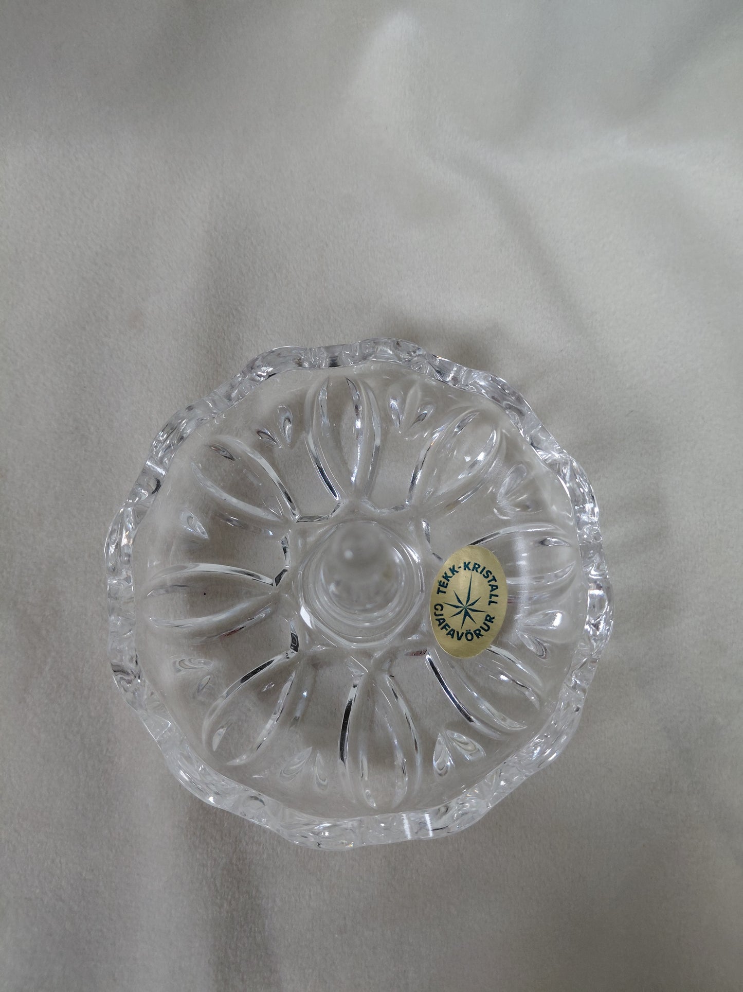 Kristal skartgripaskál með hringastandi, RCR Royal Crystal Rock Italy