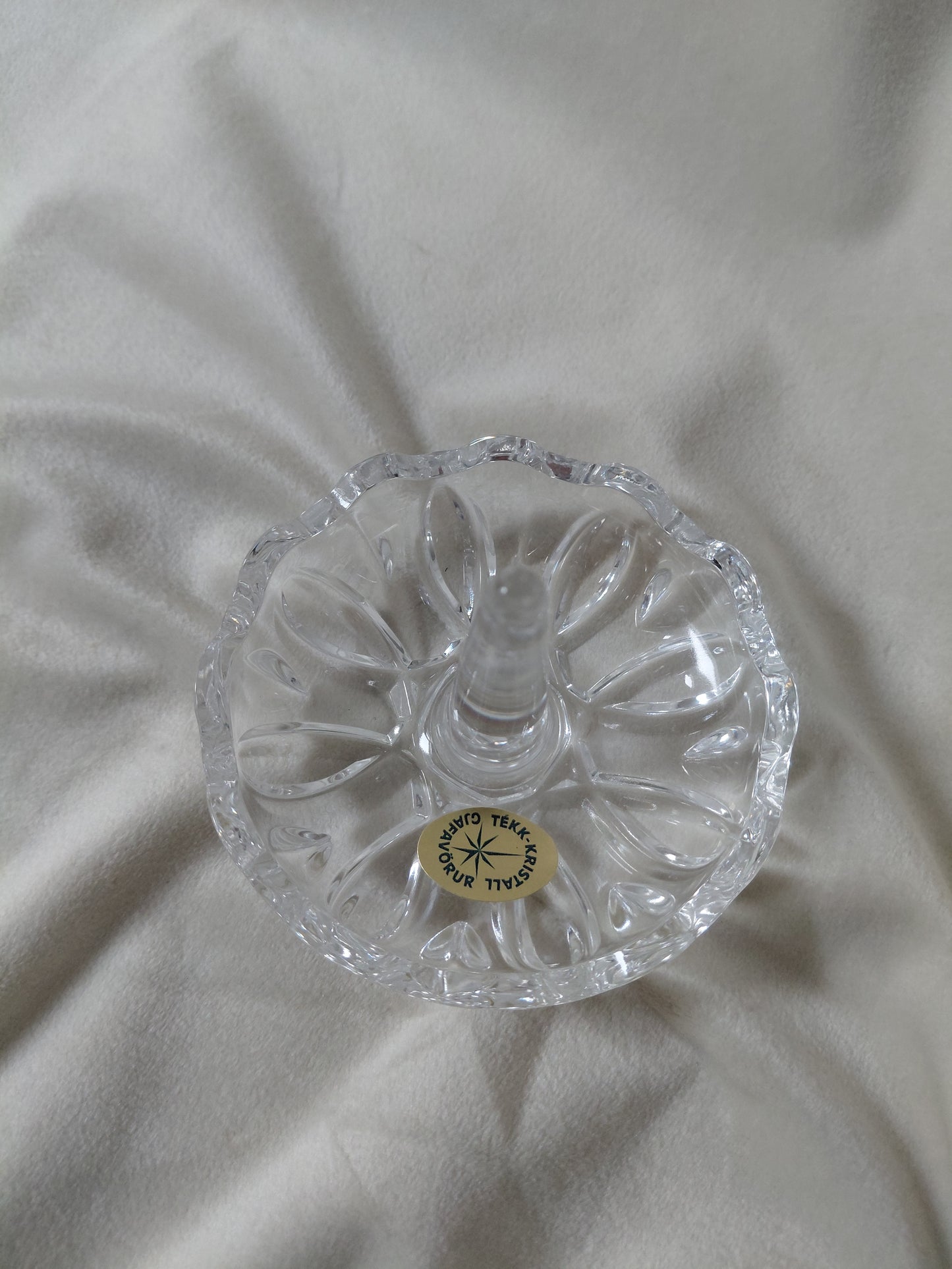 Kristal skartgripaskál með hringastandi, RCR Royal Crystal Rock Italy