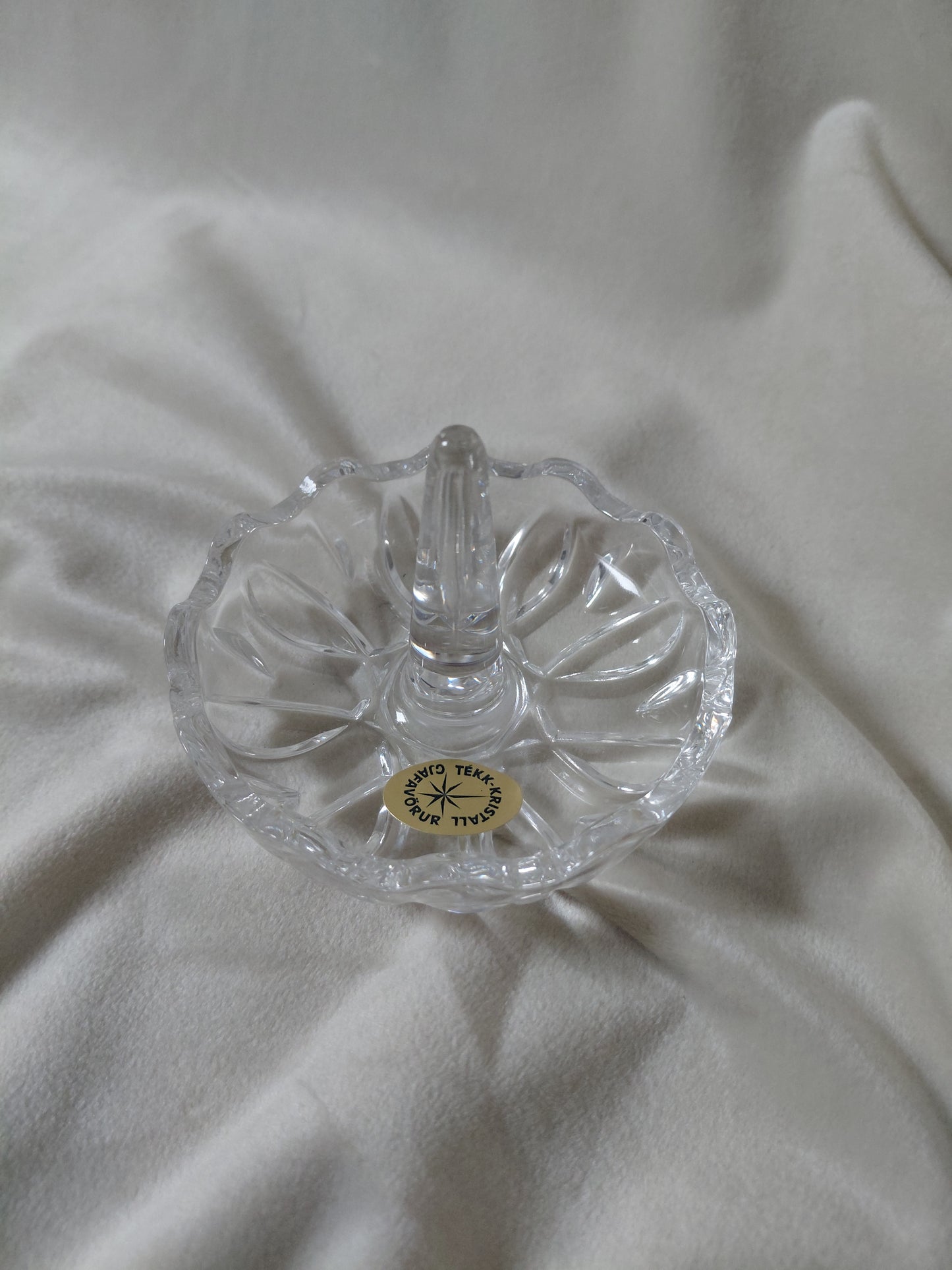 Kristal skartgripaskál með hringastandi, RCR Royal Crystal Rock Italy