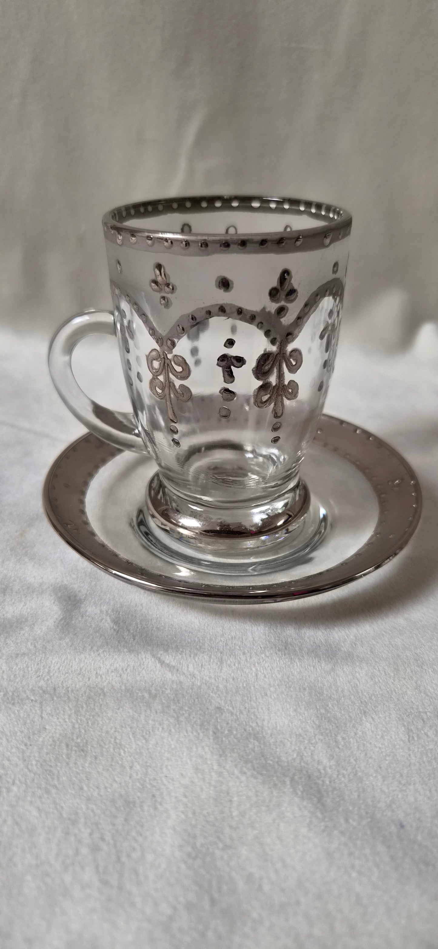 Handmáluð sýrlensk espresso/kaffiglös, ónotuð