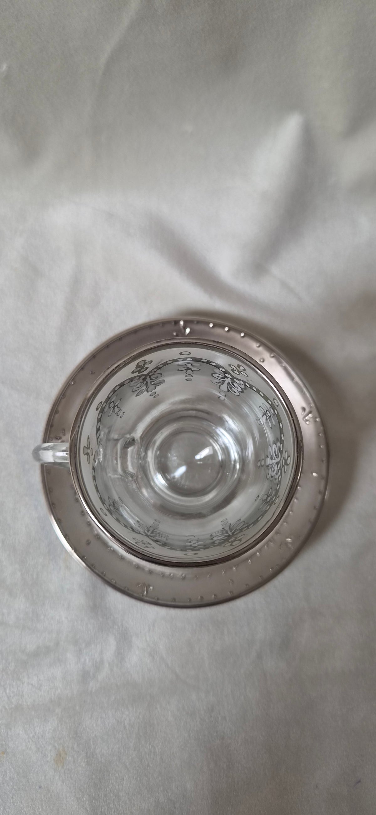 Handmáluð sýrlensk espresso/kaffiglös, ónotuð