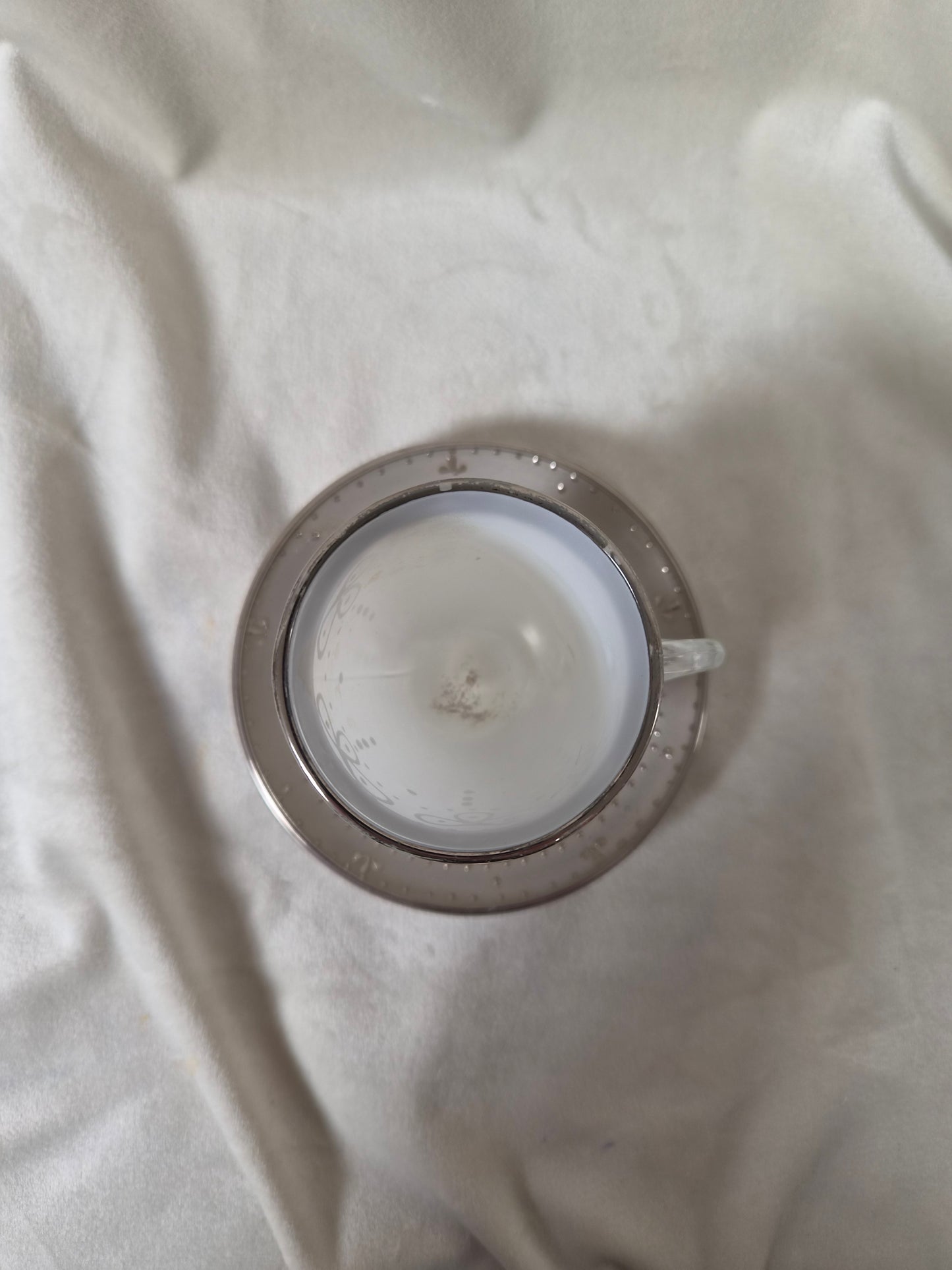 Handmáluð sýrlensk espresso / kaffiglös með undirskál, seljast stök, Sýrland