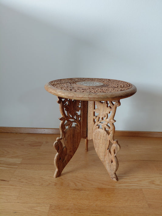 Vintage Anglo-Indian handgert borð (1950s-1990s), vintage Anglo-Indian