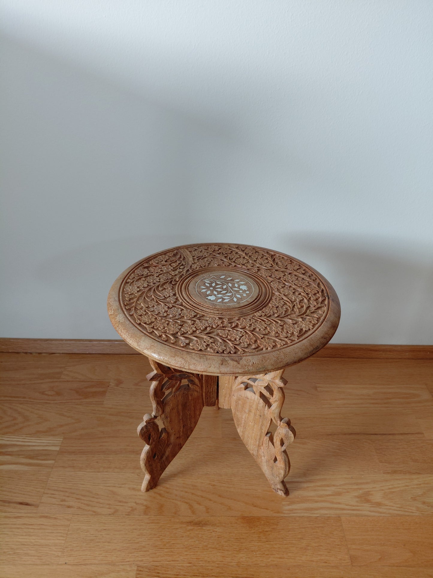 Vintage Anglo-Indian handgert borð (1950s-1990s), vintage Anglo-Indian