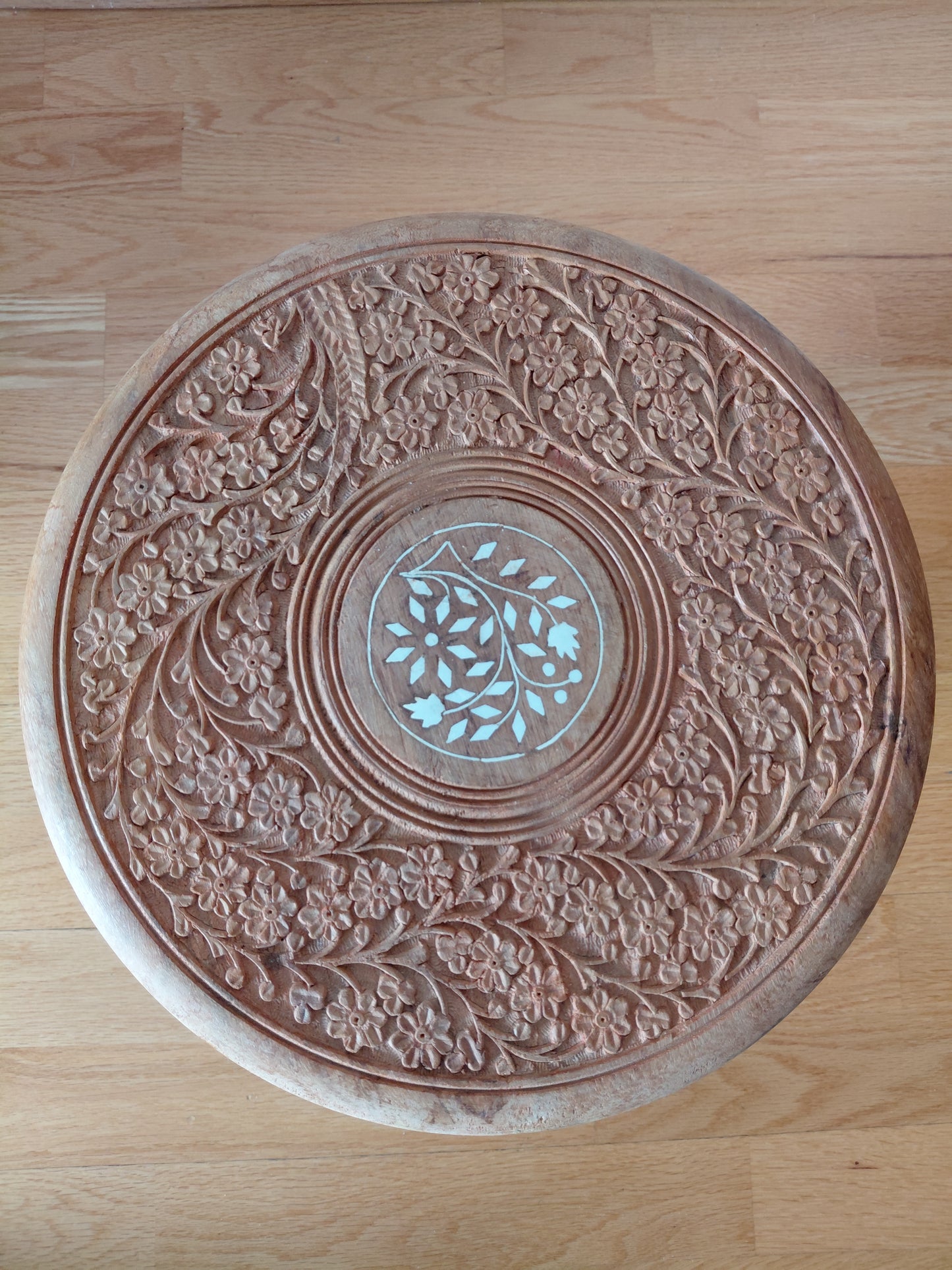 Vintage Anglo-Indian handgert borð (1950s-1990s), vintage Anglo-Indian