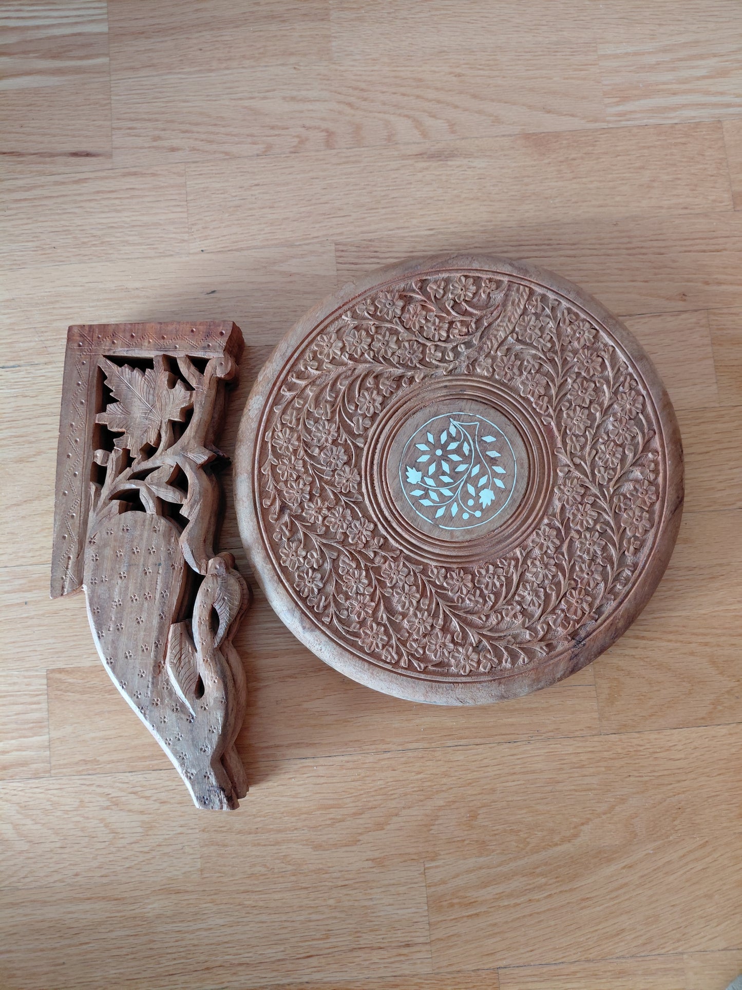 Vintage Anglo-Indian handgert borð (1950s-1990s), vintage Anglo-Indian