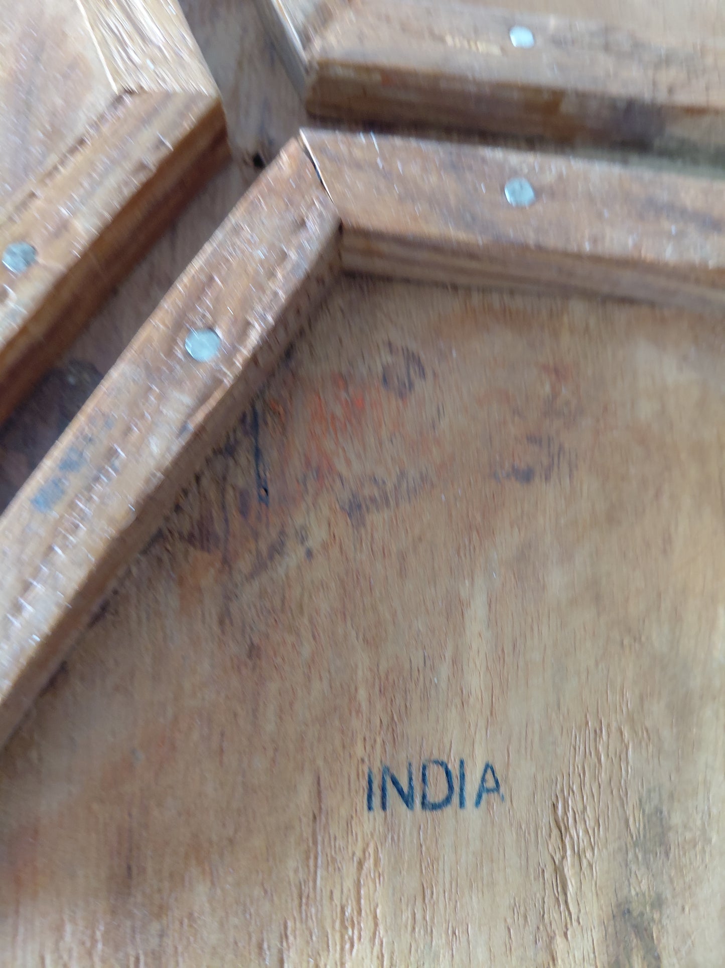 Vintage Anglo-Indian handgert borð (1950s-1990s), vintage Anglo-Indian