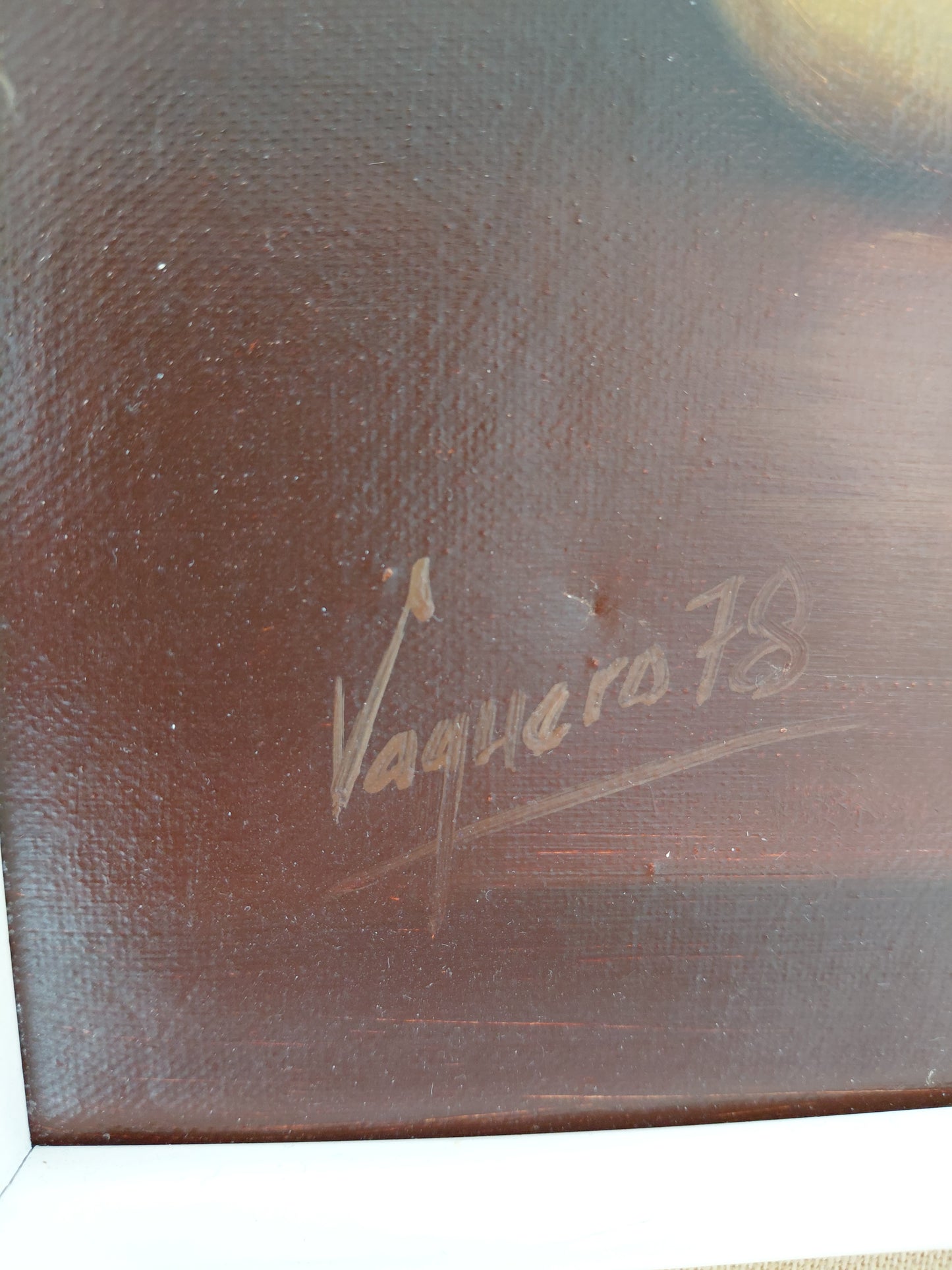 Vintage olíumálverk af ávöxtum (1978), Vaquero