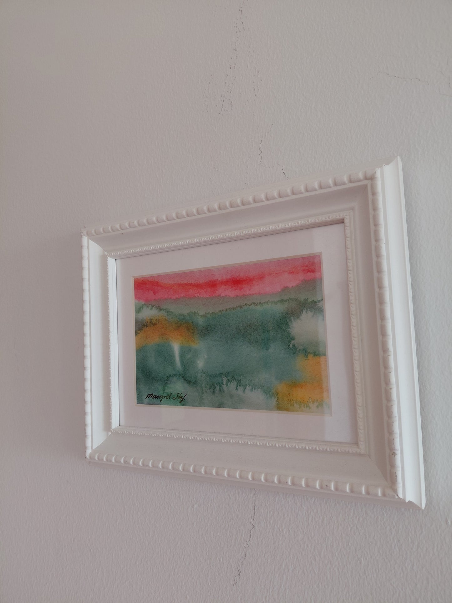 Vatnslita málverk (23x18 cm), Margrét Stefánsdóttir
