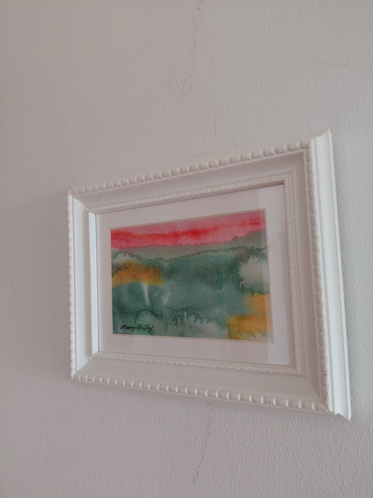 Vatnslita málverk (23x18 cm), Margrét Stefánsdóttir