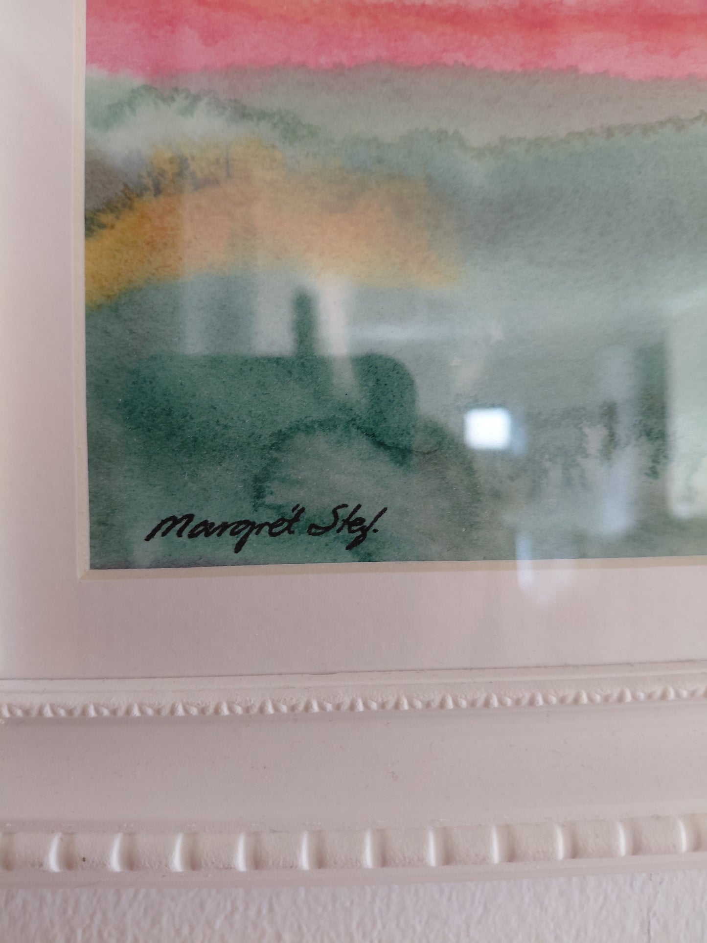 Vatnslita málverk (23x18 cm), Margrét Stefánsdóttir