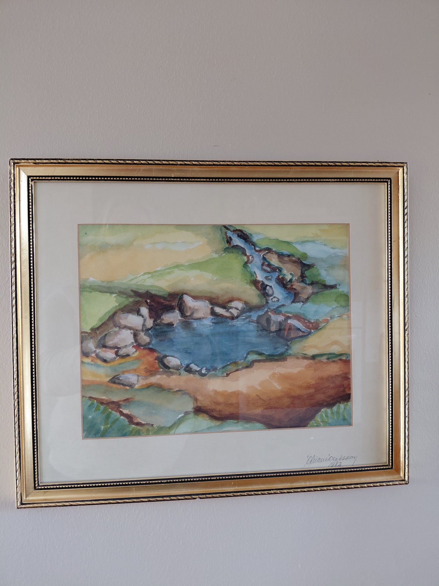 Vintage vatnslita málverk (1982), Ólafsson