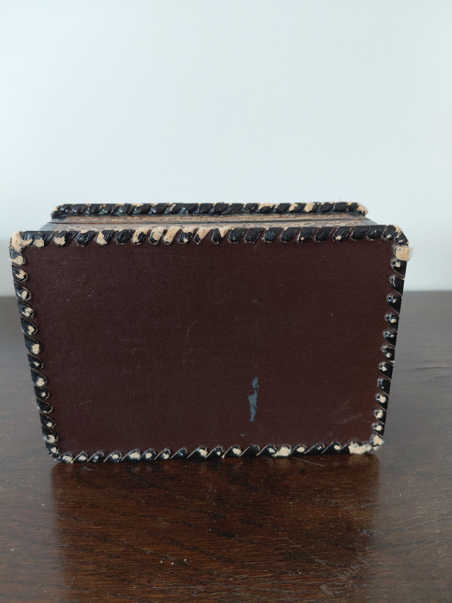 Vintage leður sígarettubox (1950-1970), vintage
