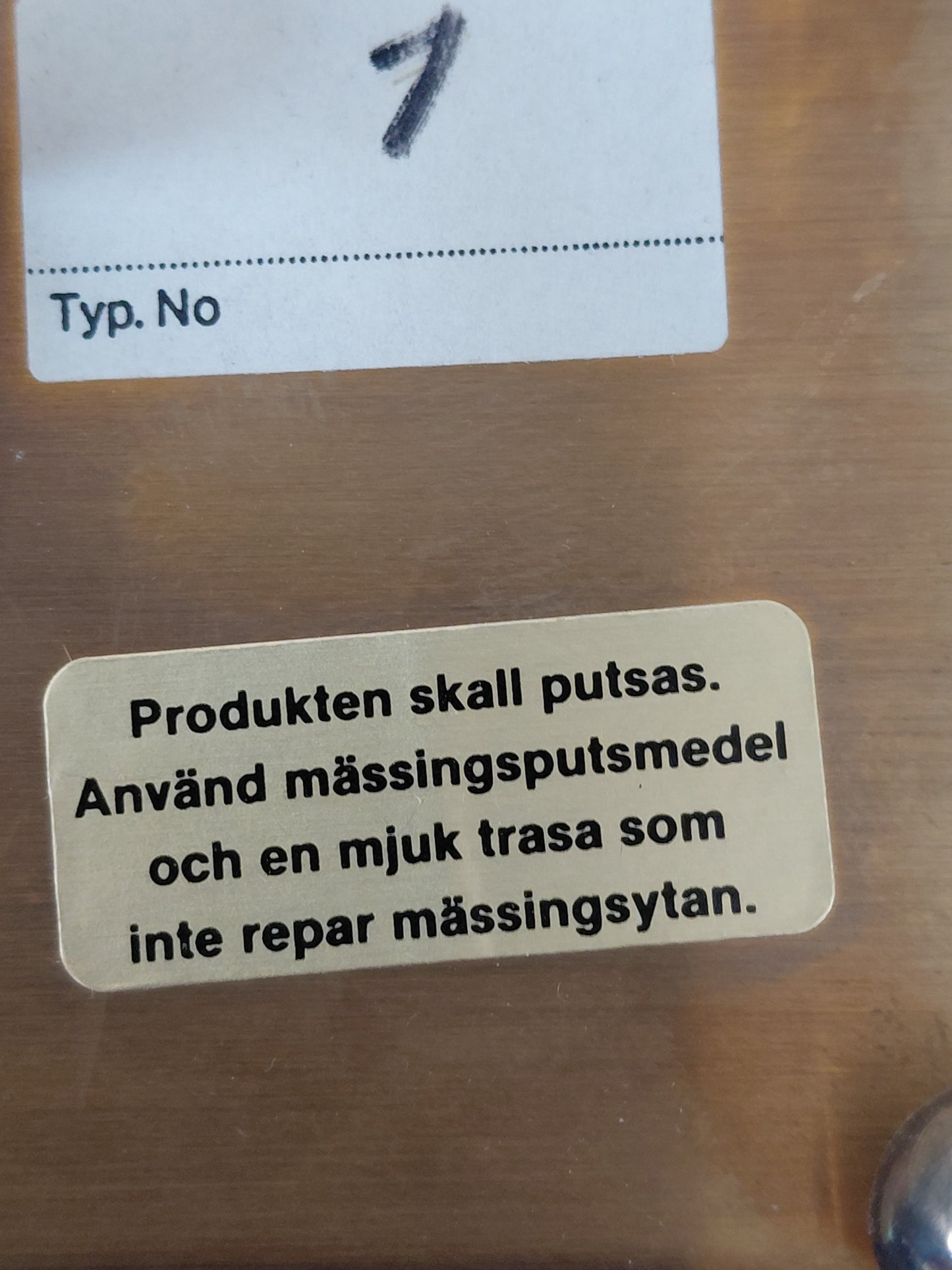 Vintage messing borðlampi (1992), Metallslöjden Gusum