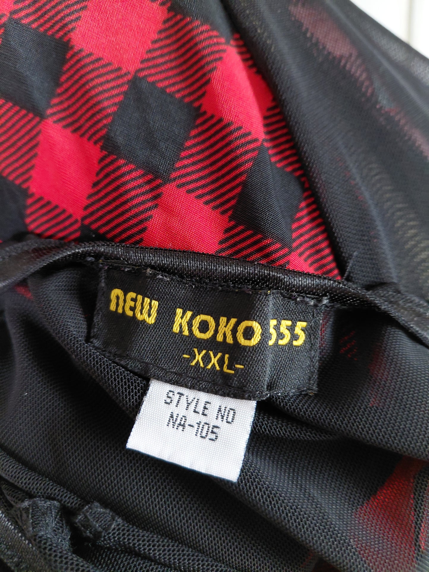 Stuttur gegnsær náttkjóll, stretch, S, New Koko 555