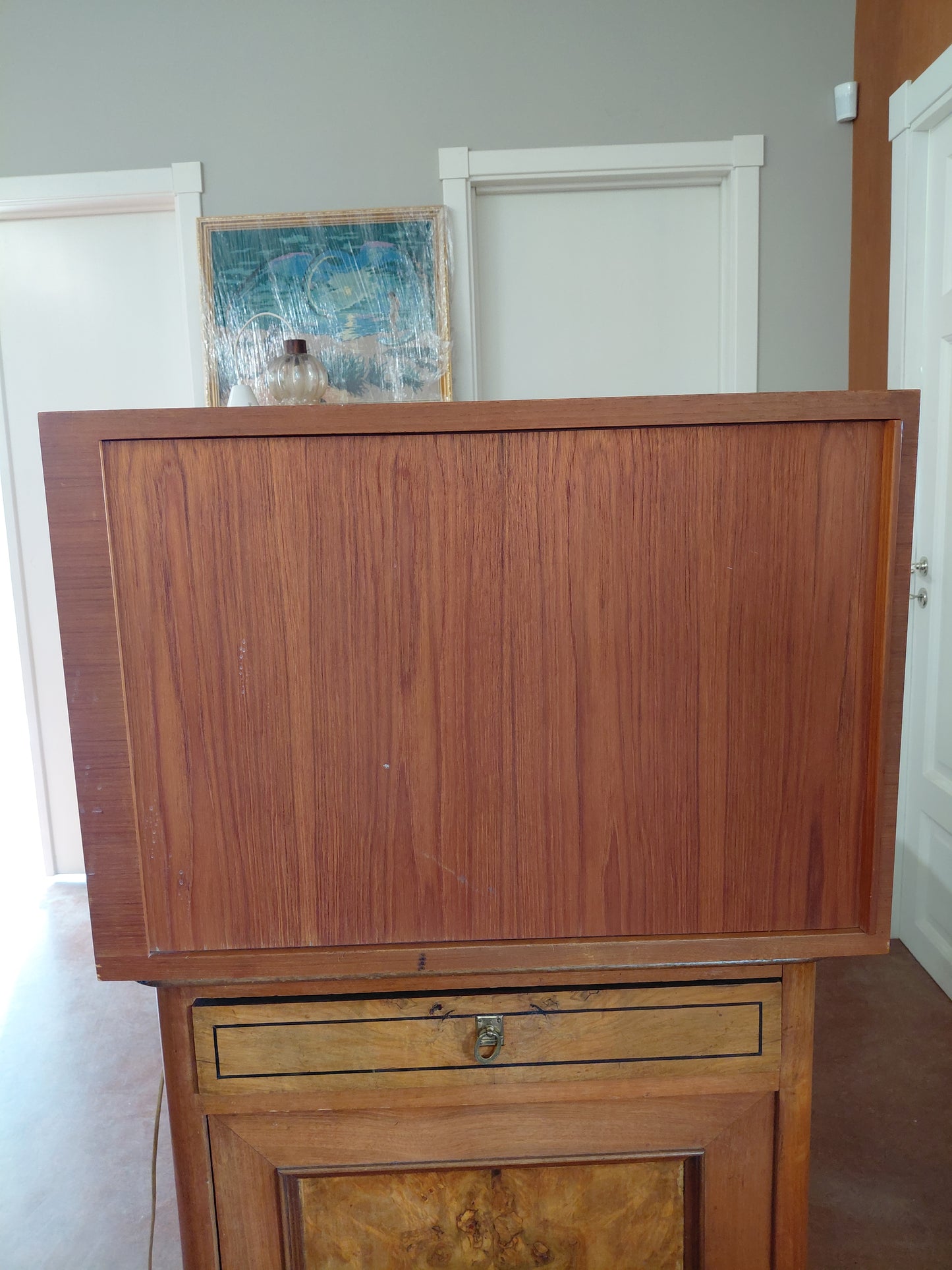 Vintage svarthvítt sjónvarp í tekk ramma Beovision 1200 (1967), Bang & Olufsen