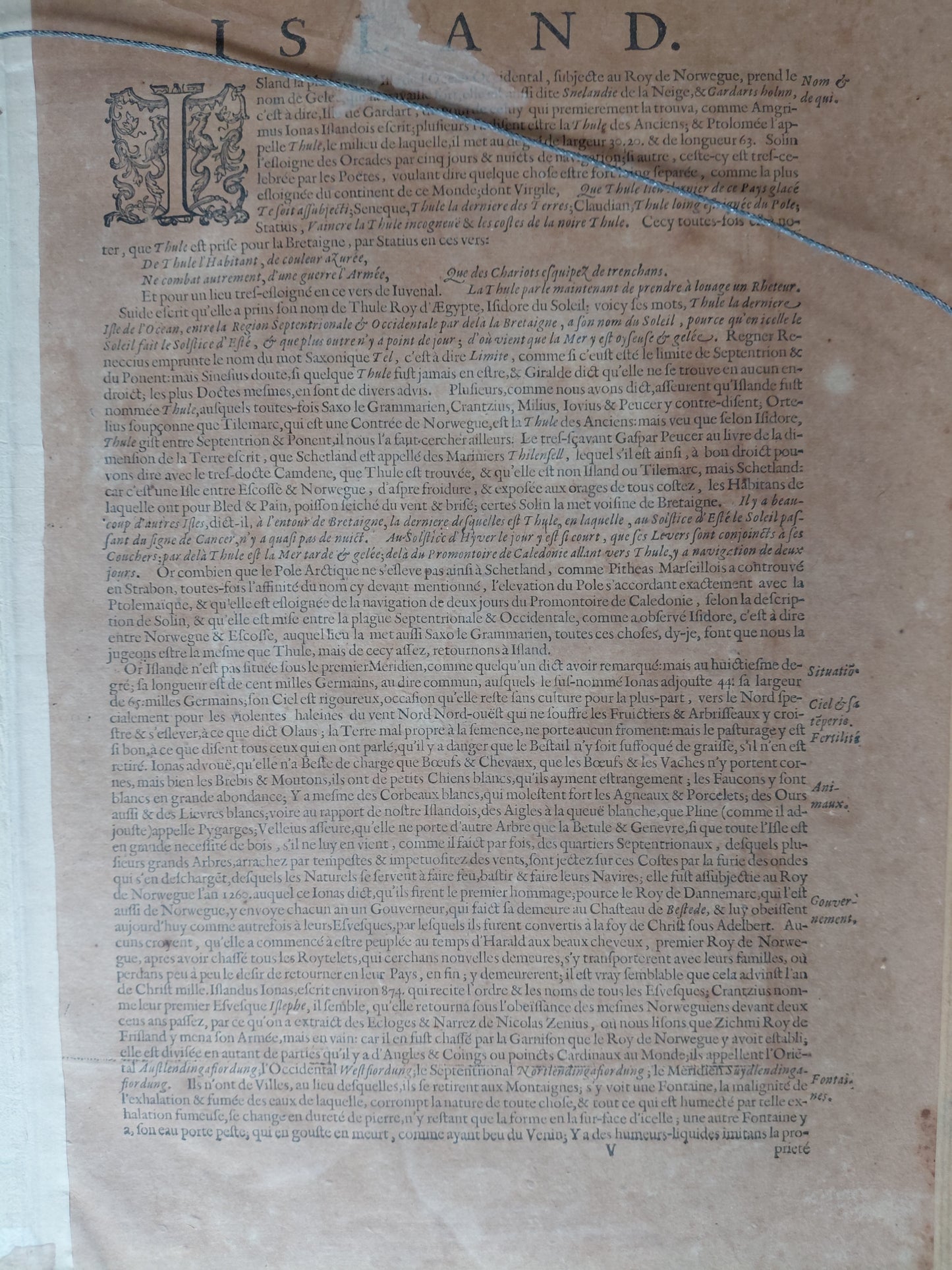 Landakort "Islandia" (1595-1613), Gerardus Mercator (1512–1594)