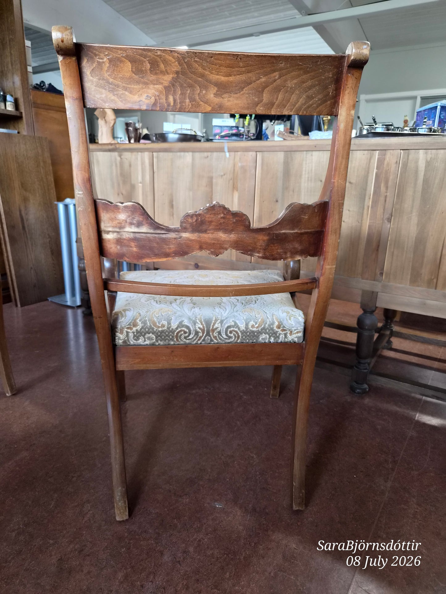 Antík Betri stofu sett í Art Deco stíl - 4 stólar & hringlaga borð, Antík