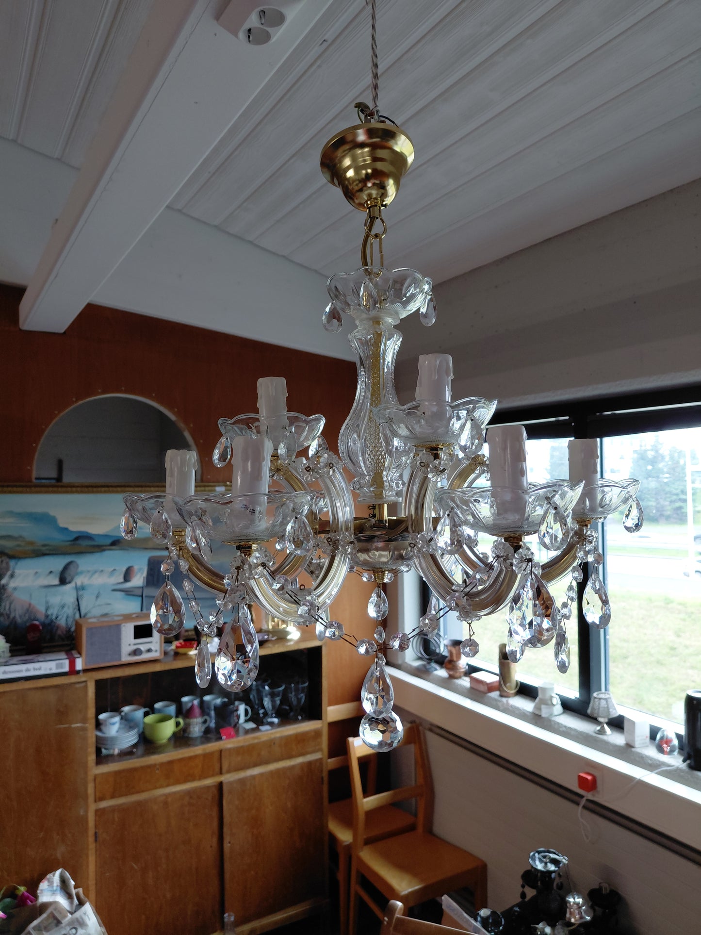 Vintage María Theresa 9 arma ljósakróna (1990s),  Italian Light Production S.r.l.