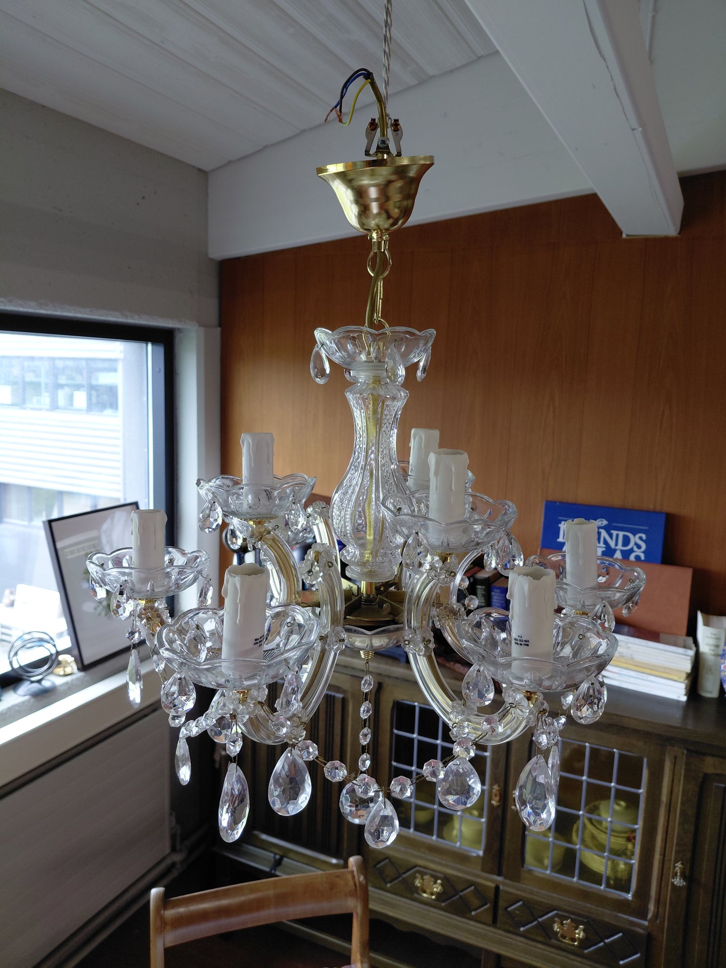 Vintage María Theresa 9 arma ljósakróna (1990s),  Italian Light Production S.r.l.