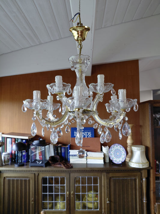 Vintage María Theresa 9 arma ljósakróna (1990s),  Italian Light Production S.r.l.