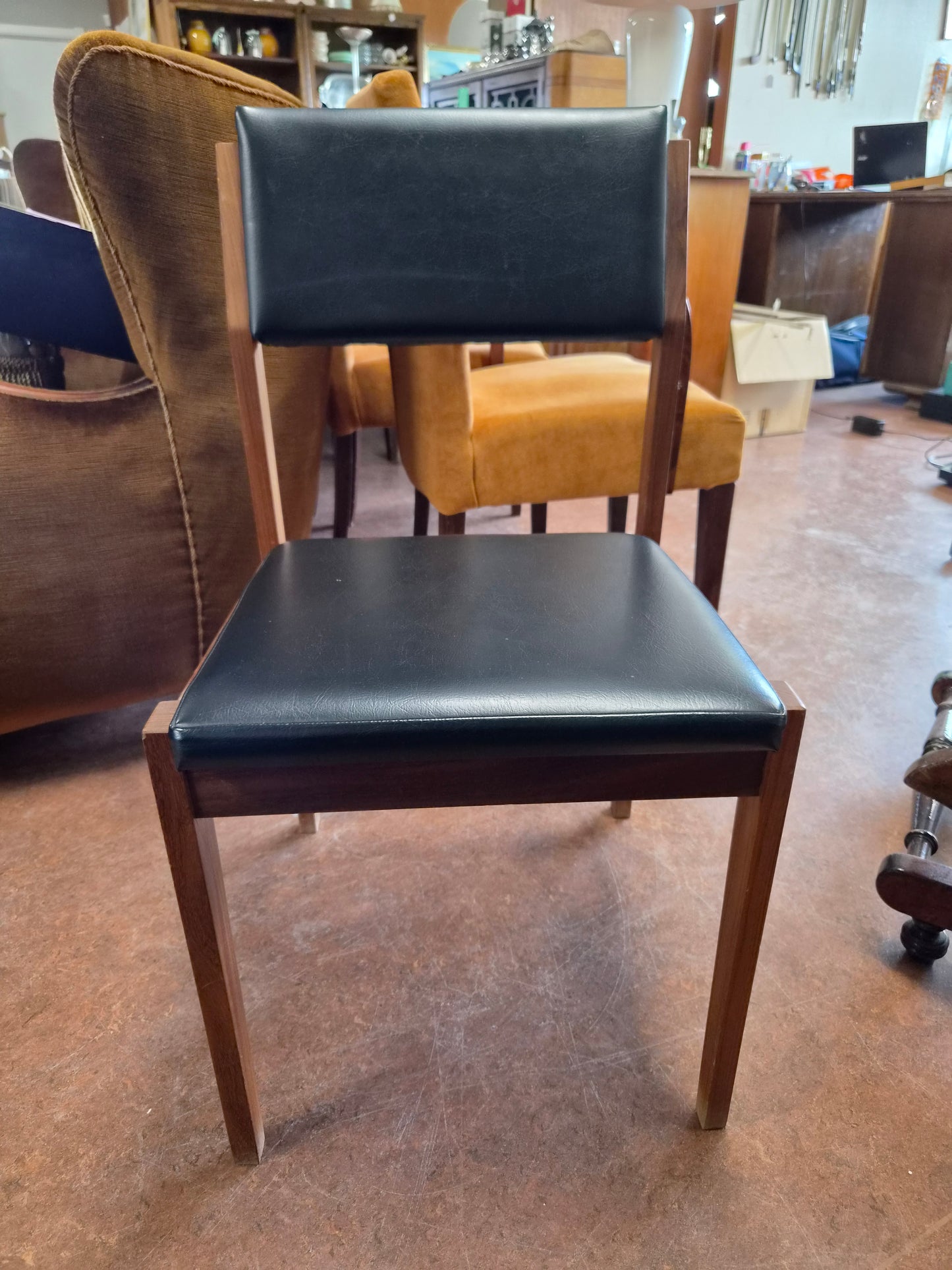 Vintage tekk borðstofustóll (1950-1960), Brødrene Sørheim Møbelfabrikk AS