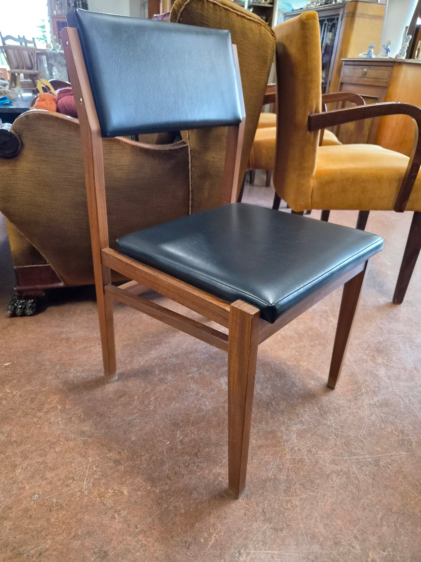 Vintage tekk borðstofustóll (1950-1960), Brødrene Sørheim Møbelfabrikk AS