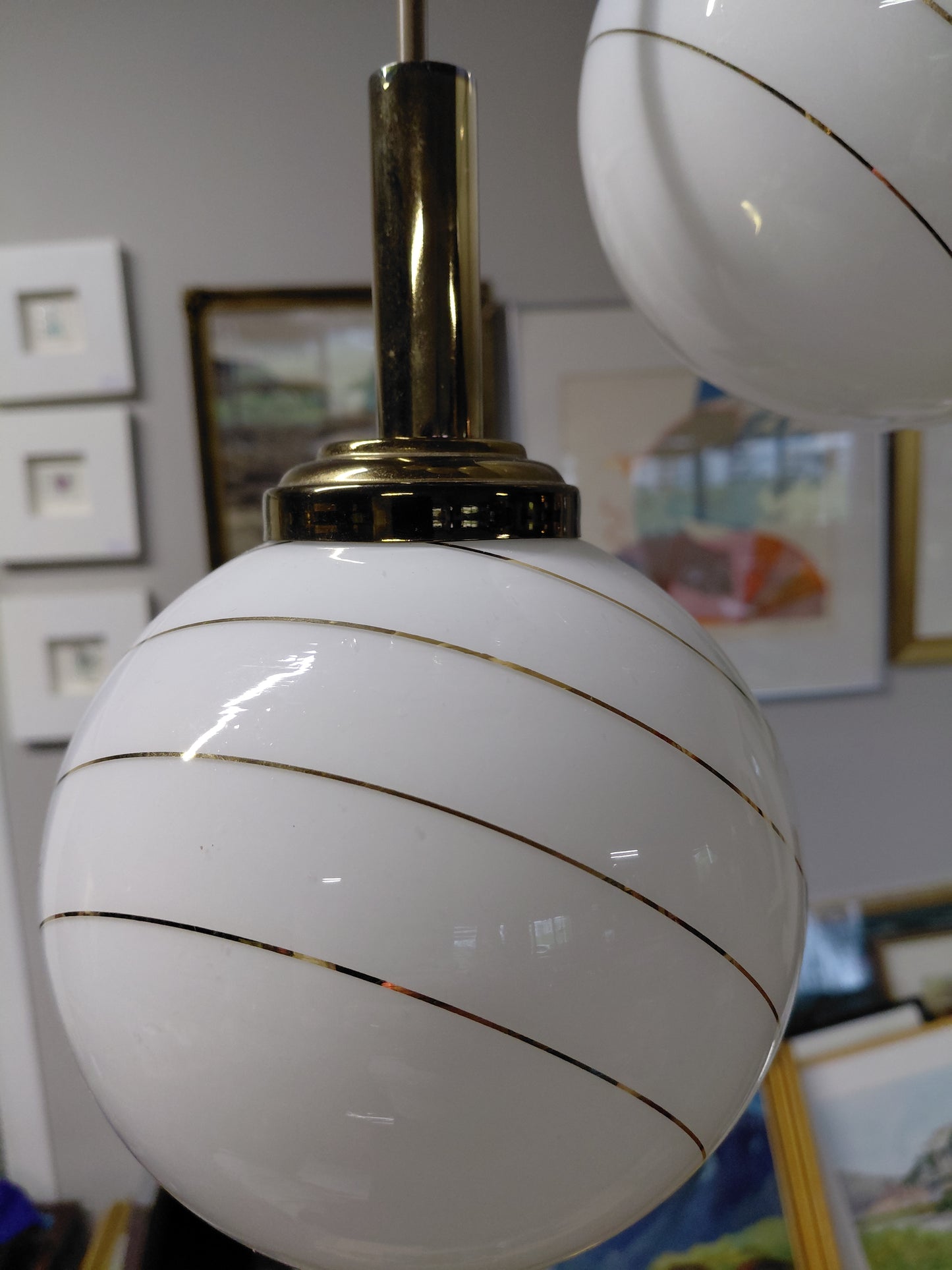 Vintage  loftljós með 5 kúplum (1970s) í Hollywood Regency stíl, Happy Lights