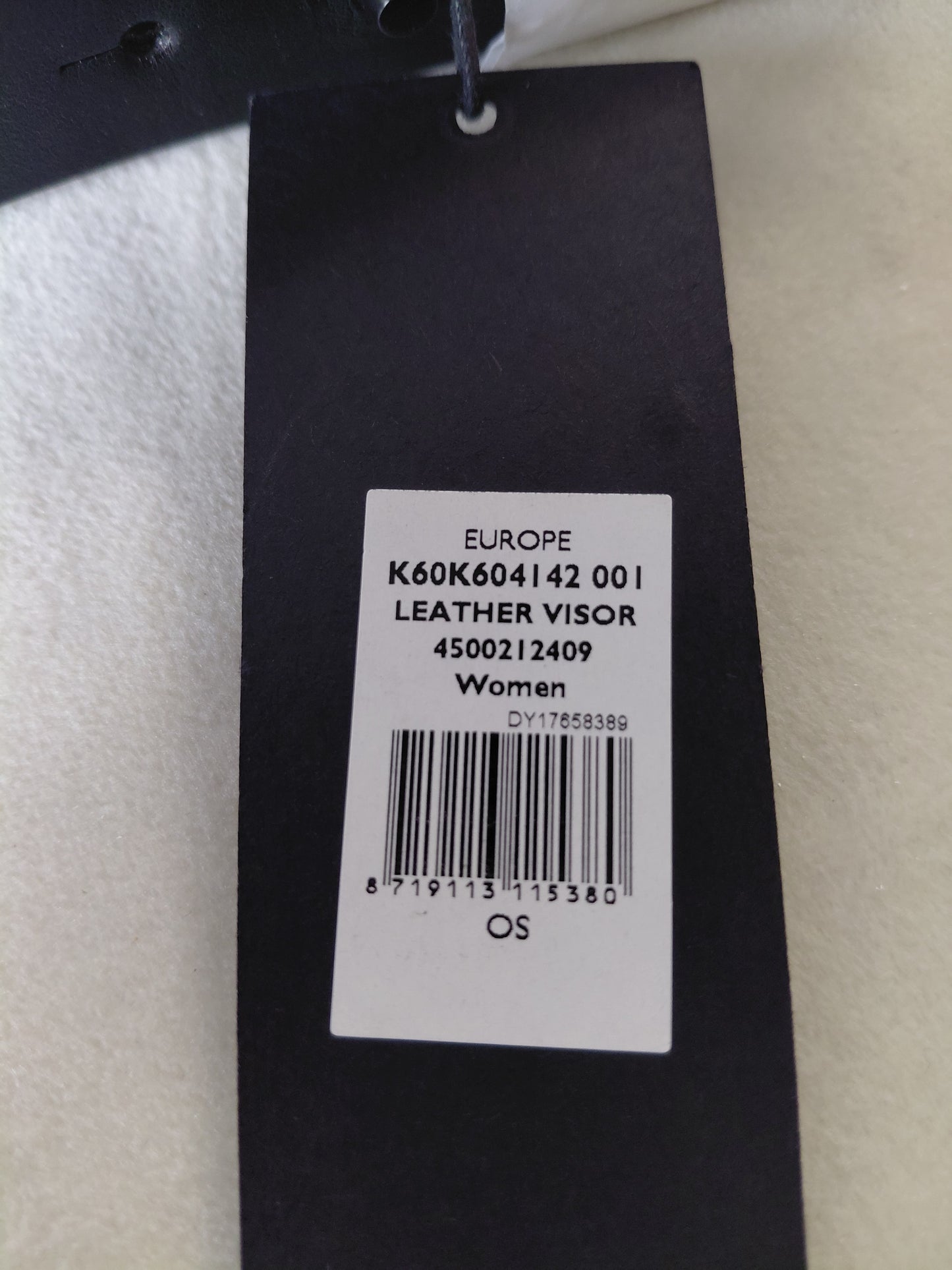 Opin leður derhúfa (ónotuð), One size, Calvin Klein