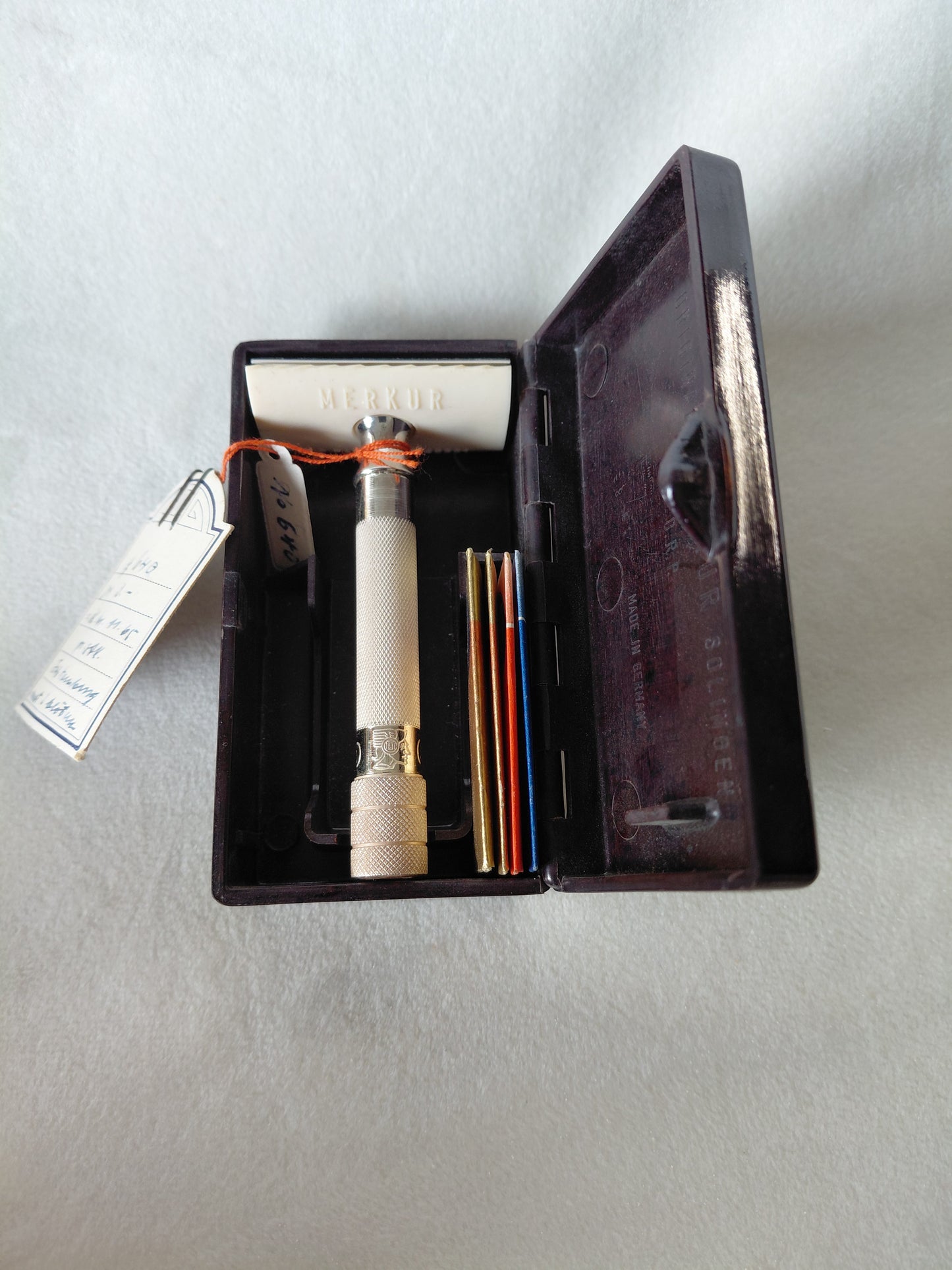 Blautraksturs rakvél Model 640 (1950-1960) ónotað, Merkur Solingen