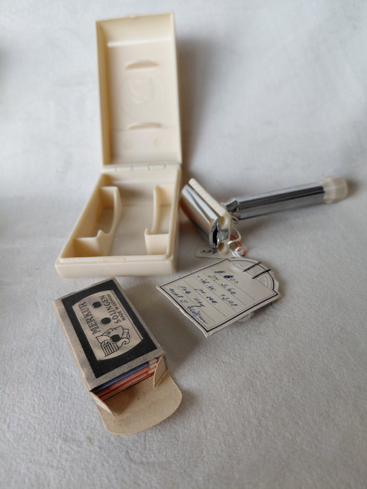 Blautraksturs rakvél Model 600 (1950-1960) ónotað, Merkur Solingen