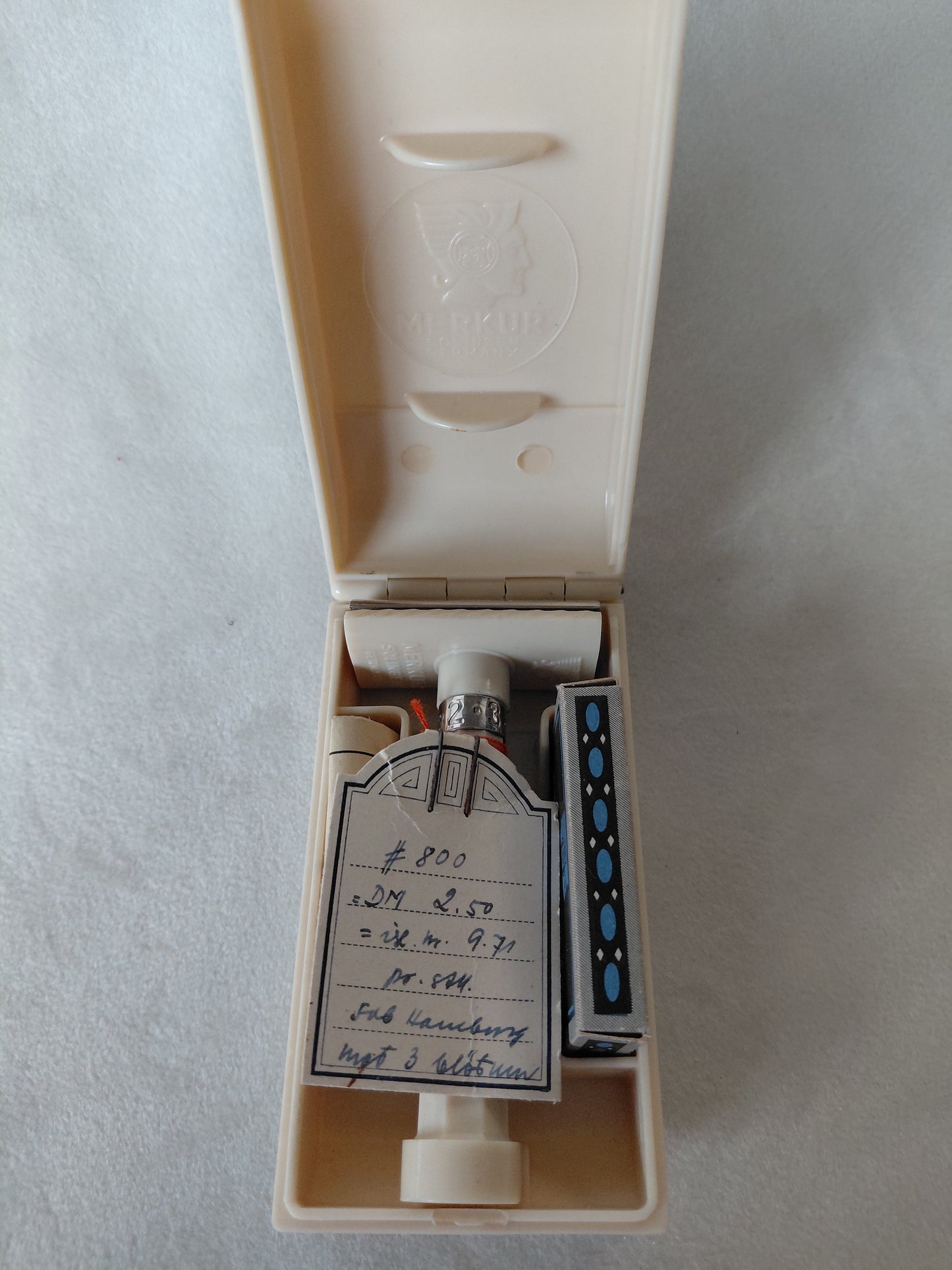 Blautraksturs rakvél Model 800 (1950-1960) ónotað, Merkur Solingen