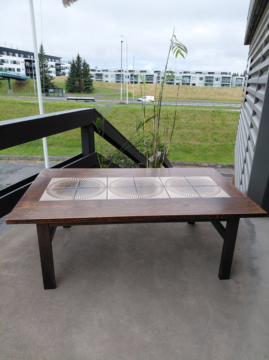 Vintage flísalagt stofuborð (1960-1970), PBS Denmark