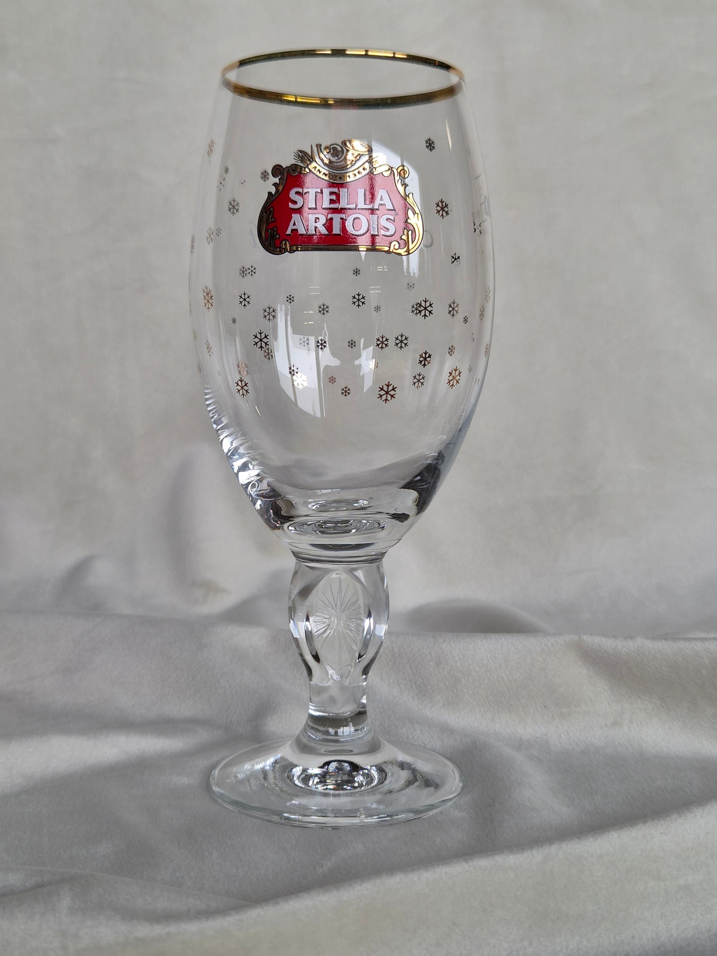Bjórglas á fæti "Limited-edition Stella Artois Festive/Christmas Chalice glass" 2014-2016, Ritzenhoff