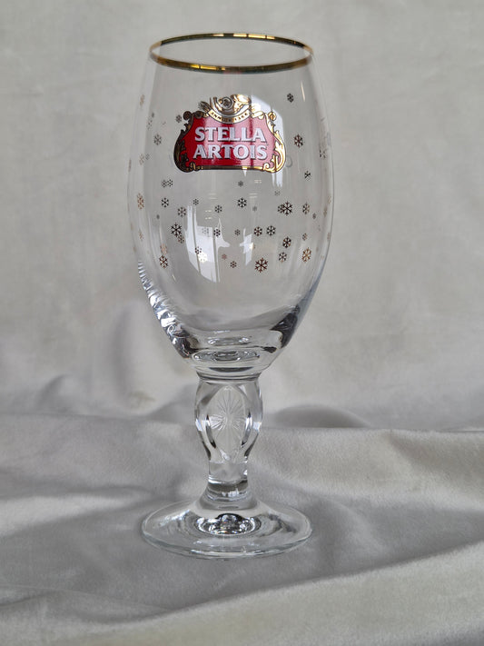 Bjórglas á fæti "Limited-edition Stella Artois Festive/Christmas Chalice glass" 2014-2016, Ritzenhoff